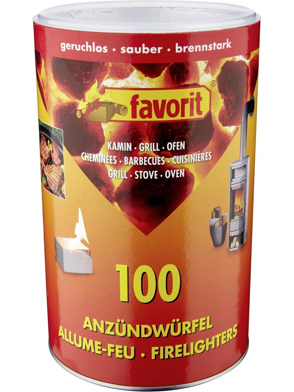 favorit Grillanzünder Favorit Anzündwürfel lose 100 Stück