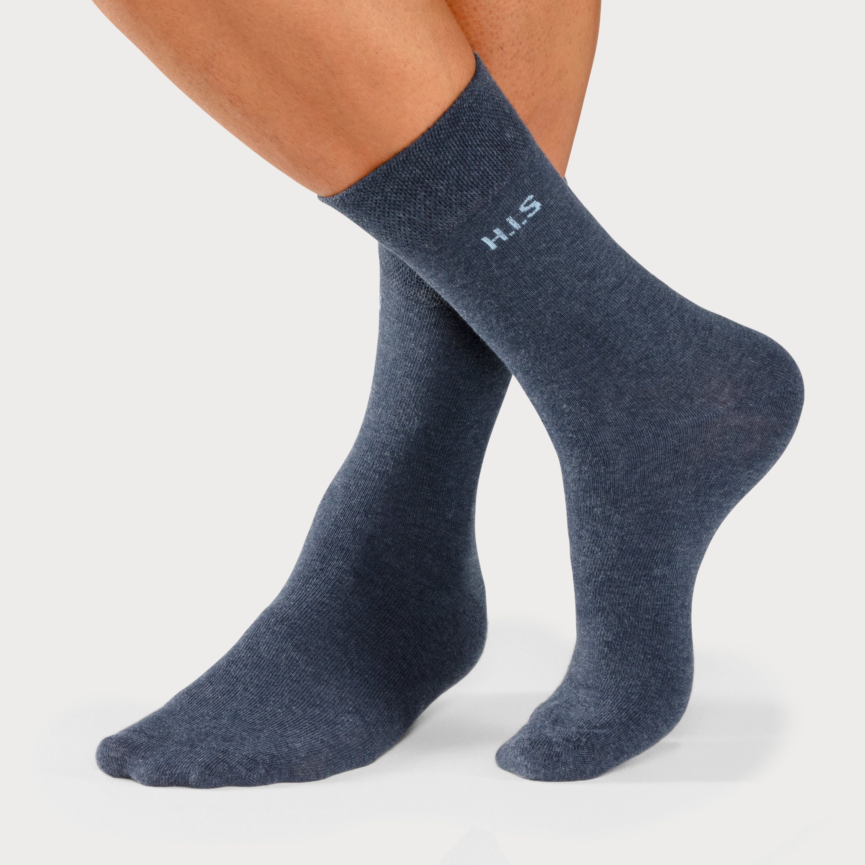 H.I.S Socken (Packung, 4-Paar) mit druckfreiem Bündchen