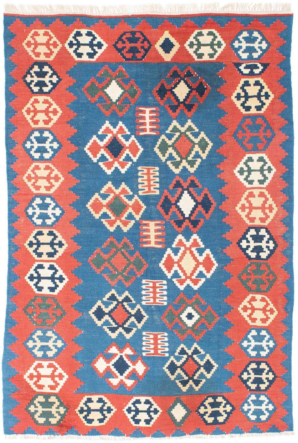 Fars Kelim cm, Durchgemustert OrientOptik mm, Blu Höhe: rechteckig, morgenland, x 4 177 Wollteppich 116