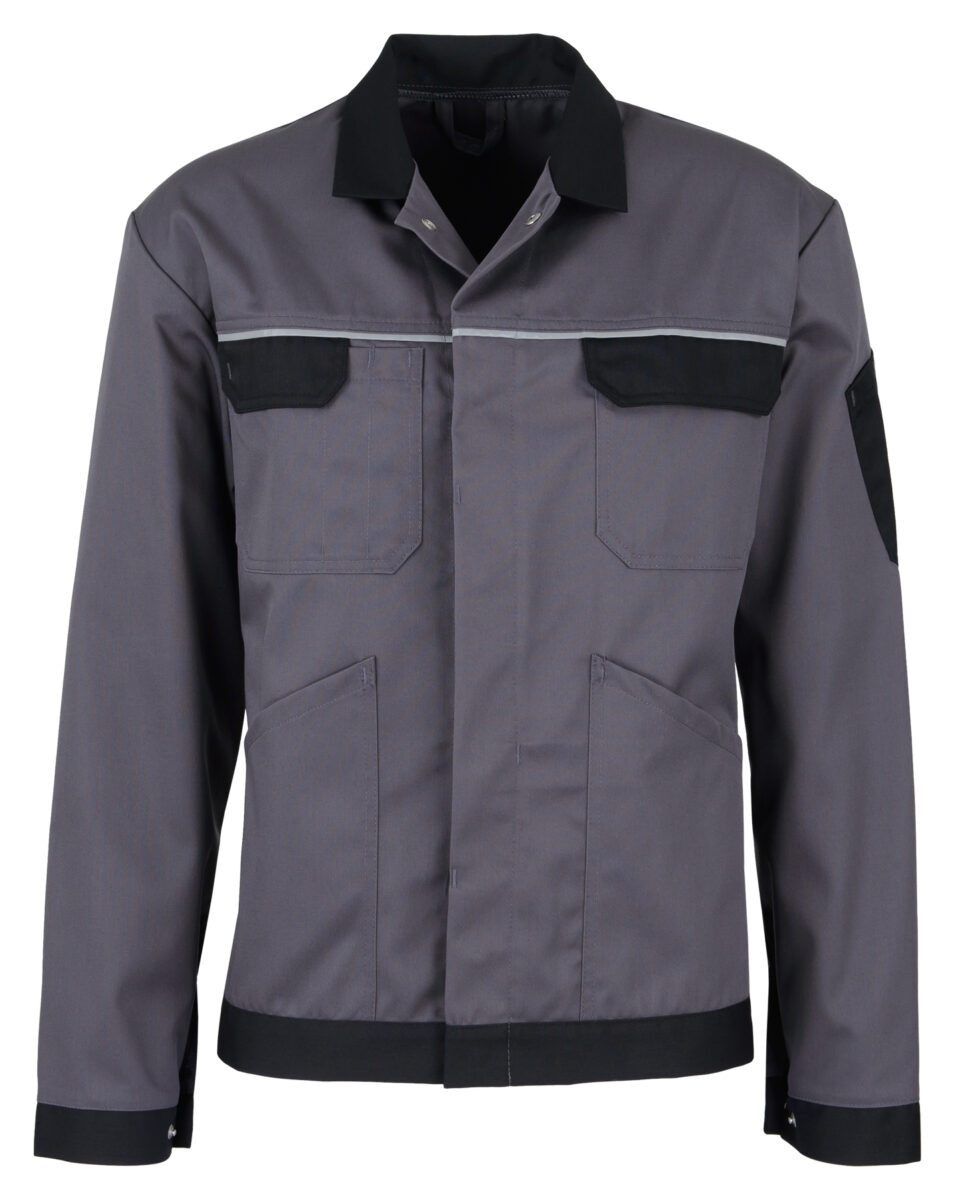 BEB Arbeitsjacke beb HANDWERK Herren Bundjacke CLASSIC Polyestermix Grau/Schwarz