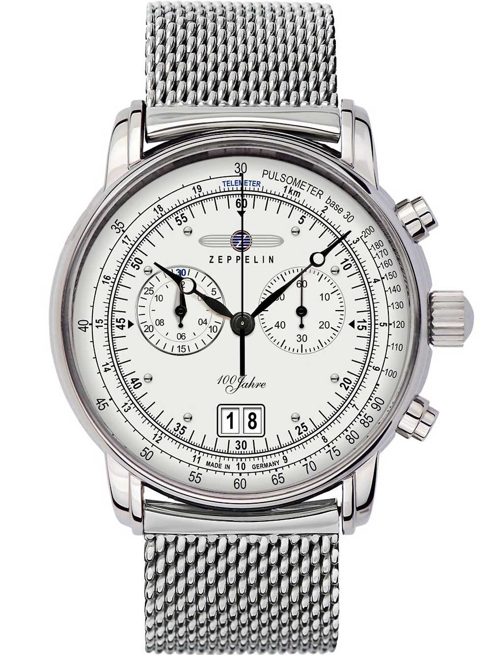 ZEPPELIN Quarzuhr Zeppelin 7690M-1 Big-Date Chronograph 100 Jahre Herrenuhr günstig online kaufen