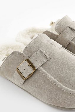 Next Velourslederpantolette mit geformtem Fußbett Hausschuh (1-tlg)