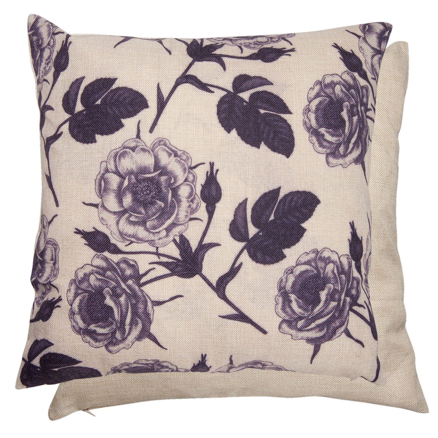 Clayre & Eef Подушкиbezug mit Leinen Blumen Motiv, (1 Stück), 40x40 cm