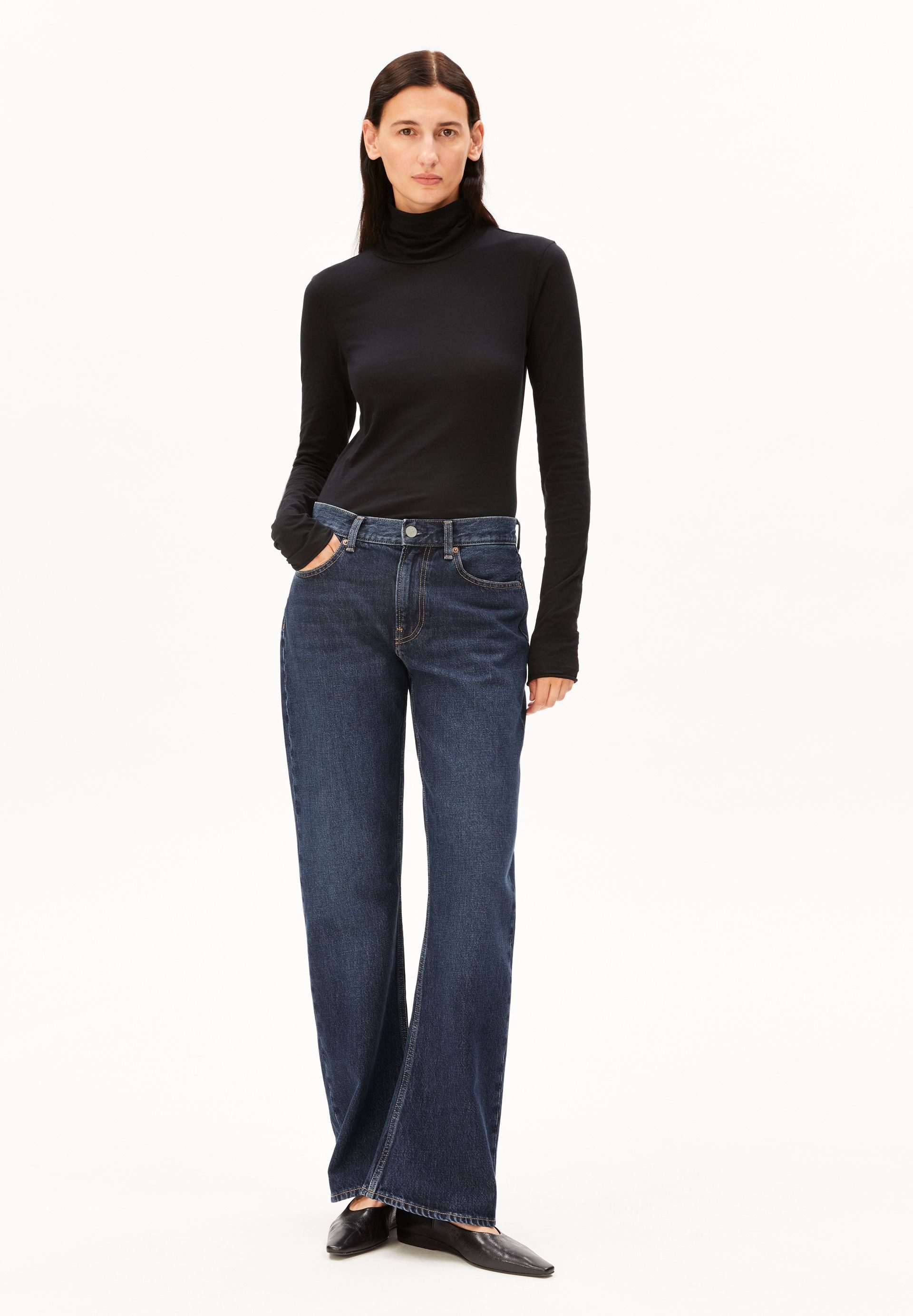 Armedangels Bootcut-Jeans AAKY Jeans aus 100% Bio-Baumwolle (Non-Stretch, Regular Fit) Mid waist – Bild 2 von 5