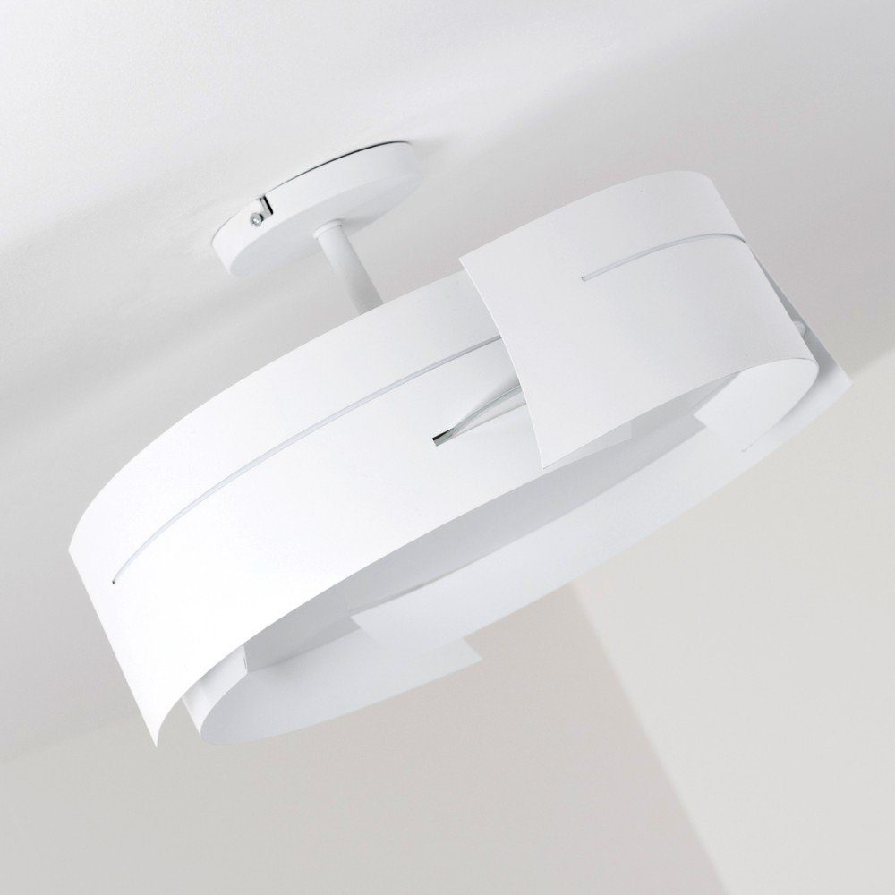 3xE27 Deckenlampe »Spano« runde Deckenleuchte hofstein aus Weiß, Leuchtmittel, Metall/Glas ohne in