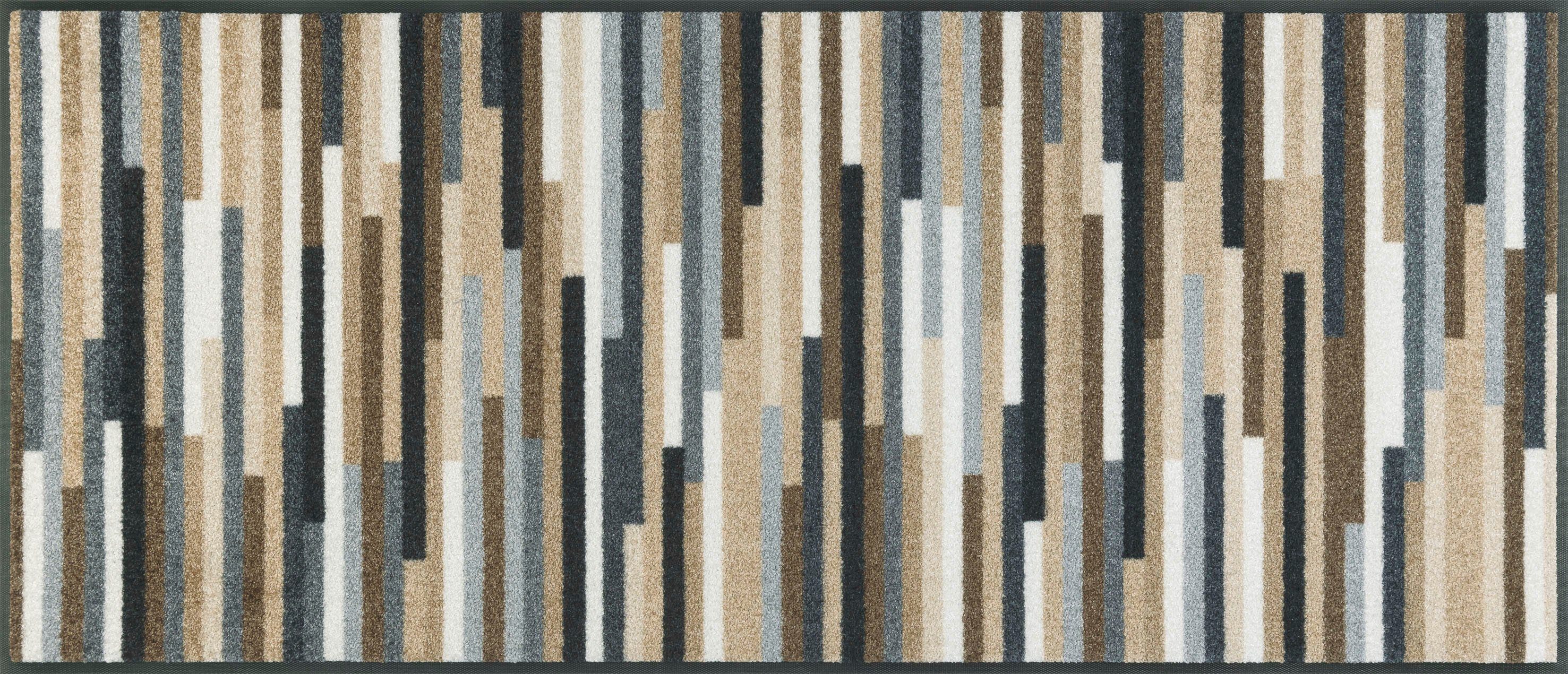 Fußmatte Mikado Stripes, wash+dry by Kleen-Tex, rechteckig, Höhe: 7 mm,  Schmutzfangläufer, modernes Streifen Design, rutschhemmend, waschbar,  Maschinenwaschbar bis 60° C, trocknergeeignet bis 90° C