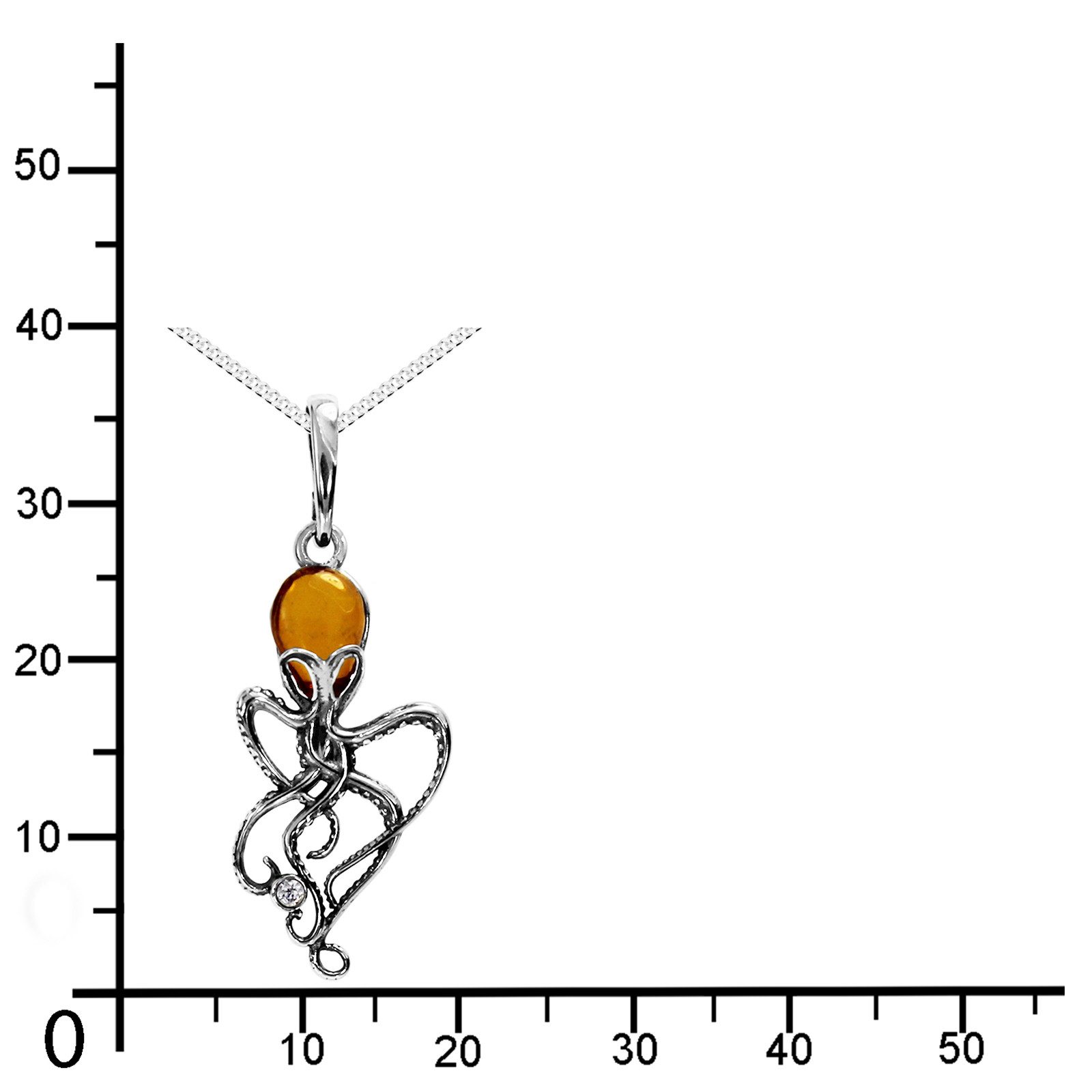 OSTSEE-SCHMUCK Kette mit Anhänger Ostsee-Schmuck Kette mit Anhänger Tintenf günstig online kaufen