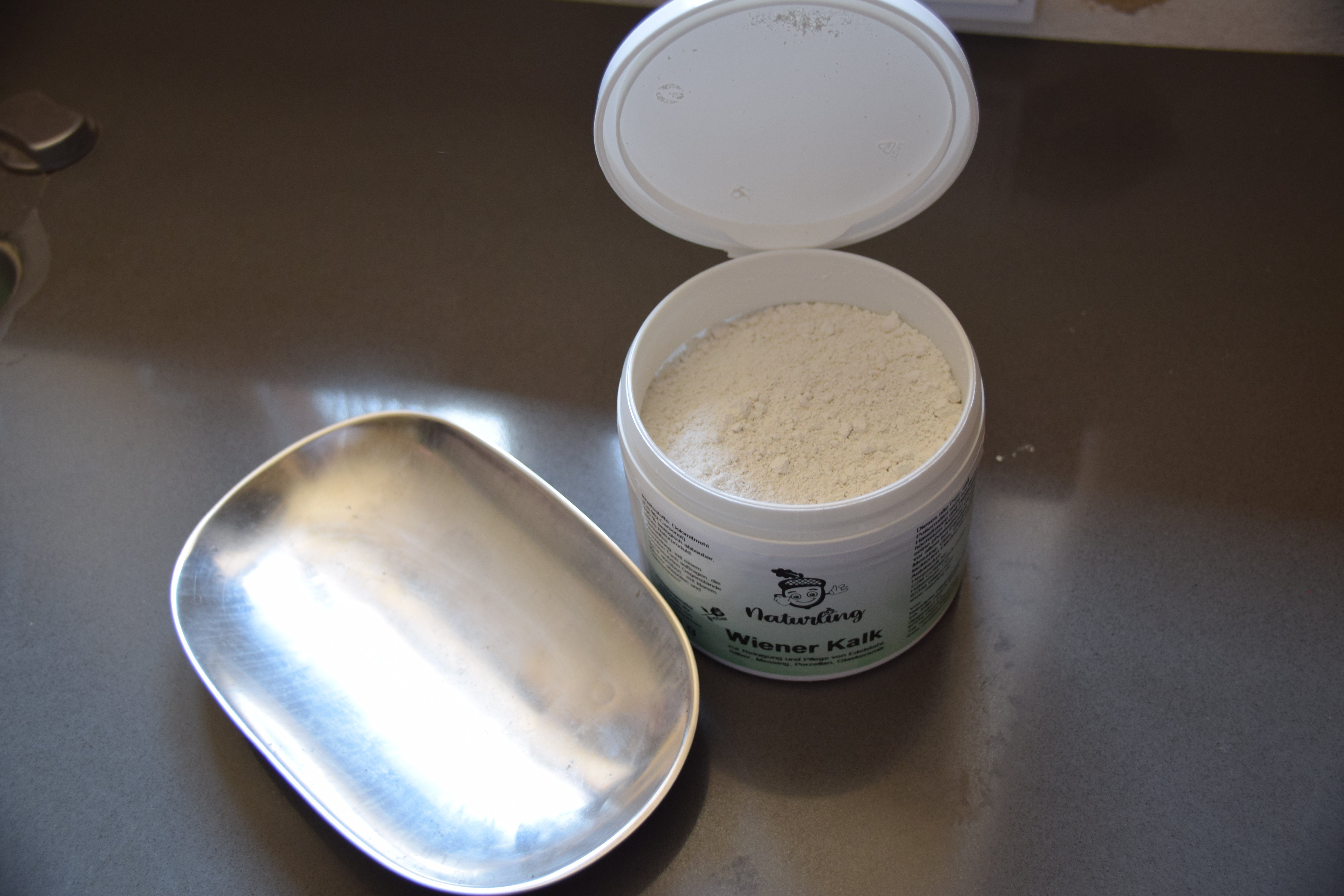 naturling Wiener Kalk Putzstein (500g, [- Öko-Putzmittel aus reinem Dolomitstein)