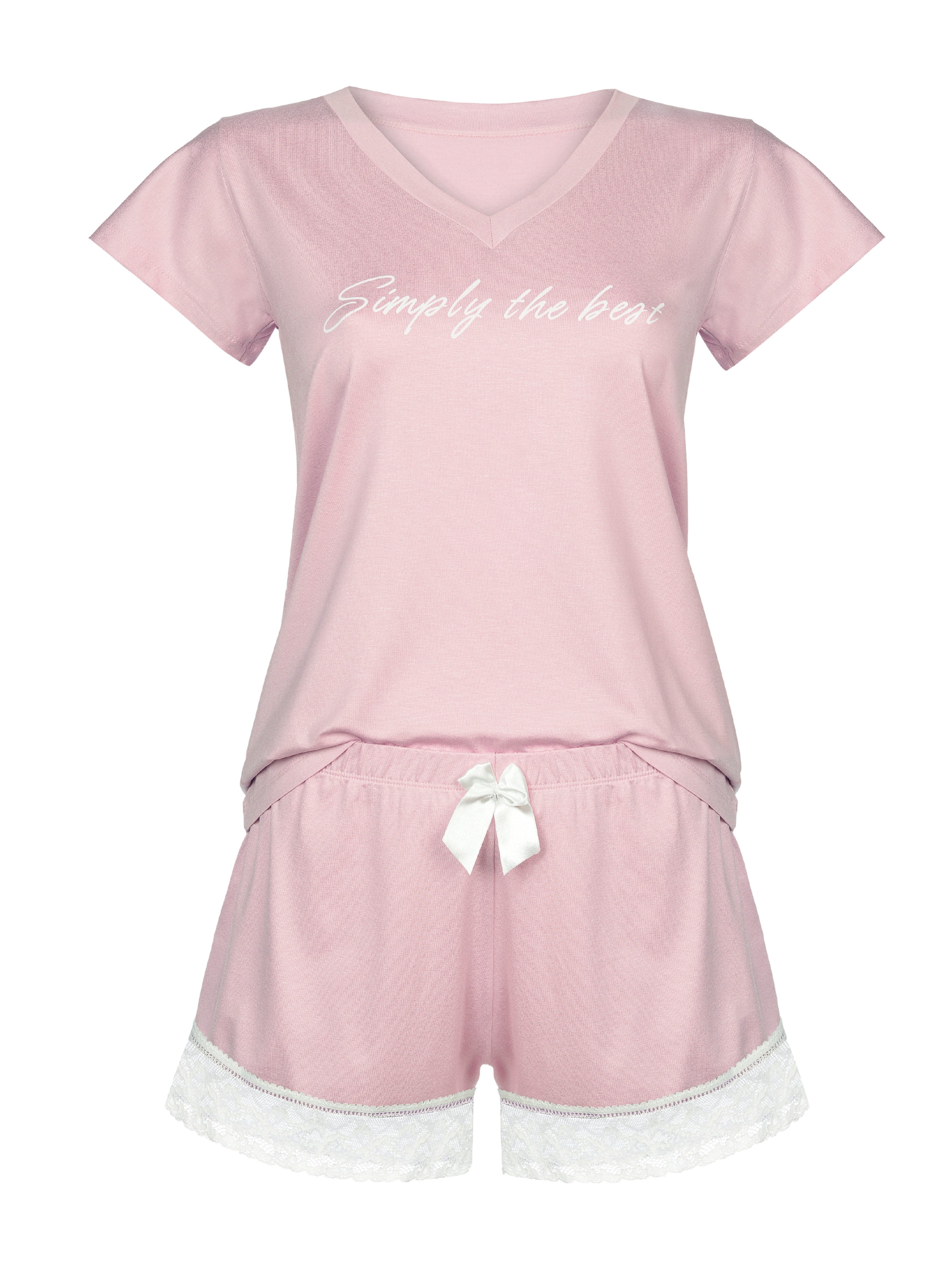 Donna Shorty Schlafanzug mit Spitze (Set, 2 tlg) premium Viskose, Made in E günstig online kaufen