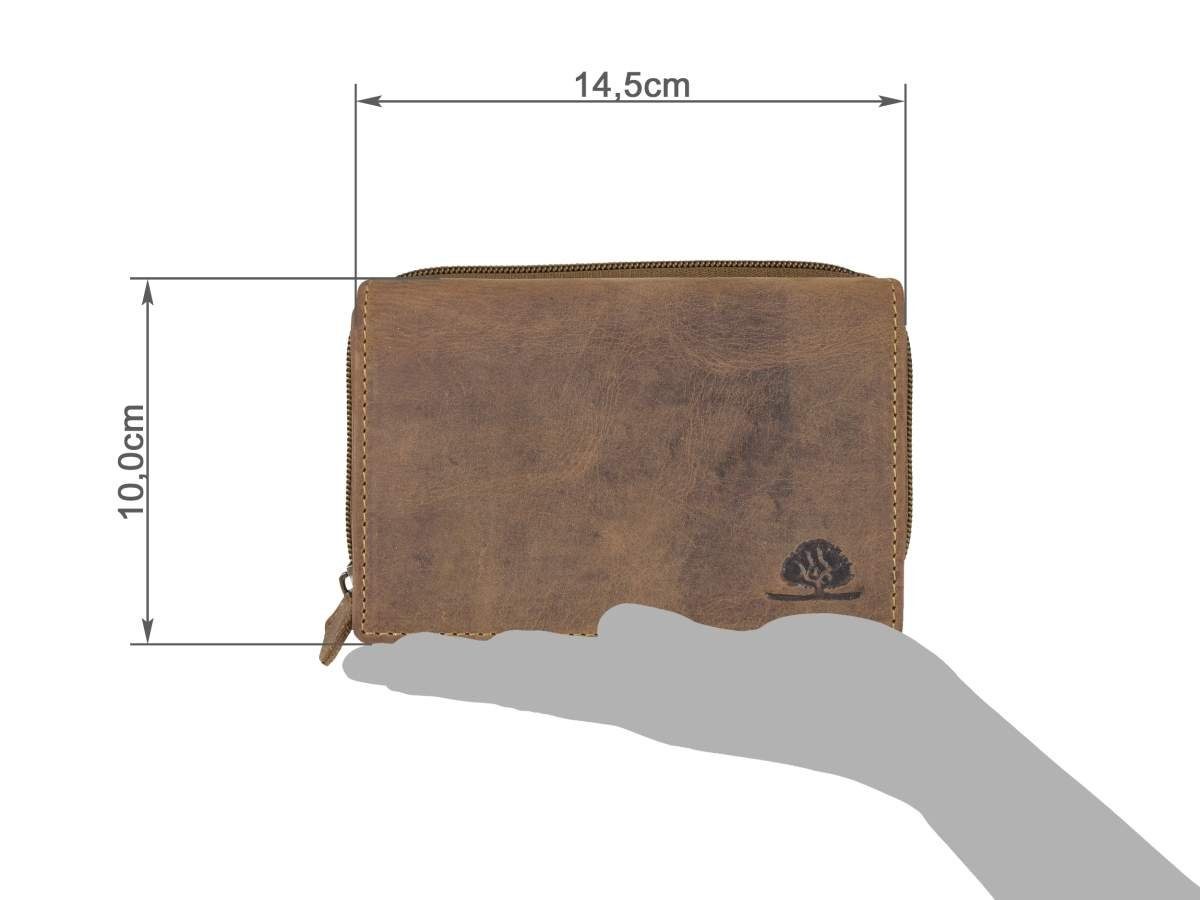 Greenburry Geldbörse Vintage RFID (oA), Damenbörse, Lederbörse, Portemonnaie