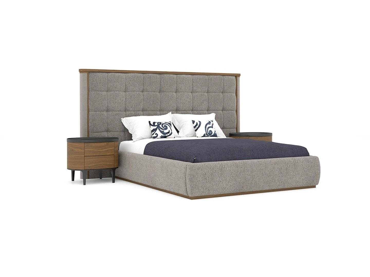 JVmoebel + Schlafzimmer-Set + Schlafzimmer Modern (4-St., 4tlg Nachttische Möbel, Europa Made 2x Bank), Set 2x in Nachttische Bett Bank Bett Luxus