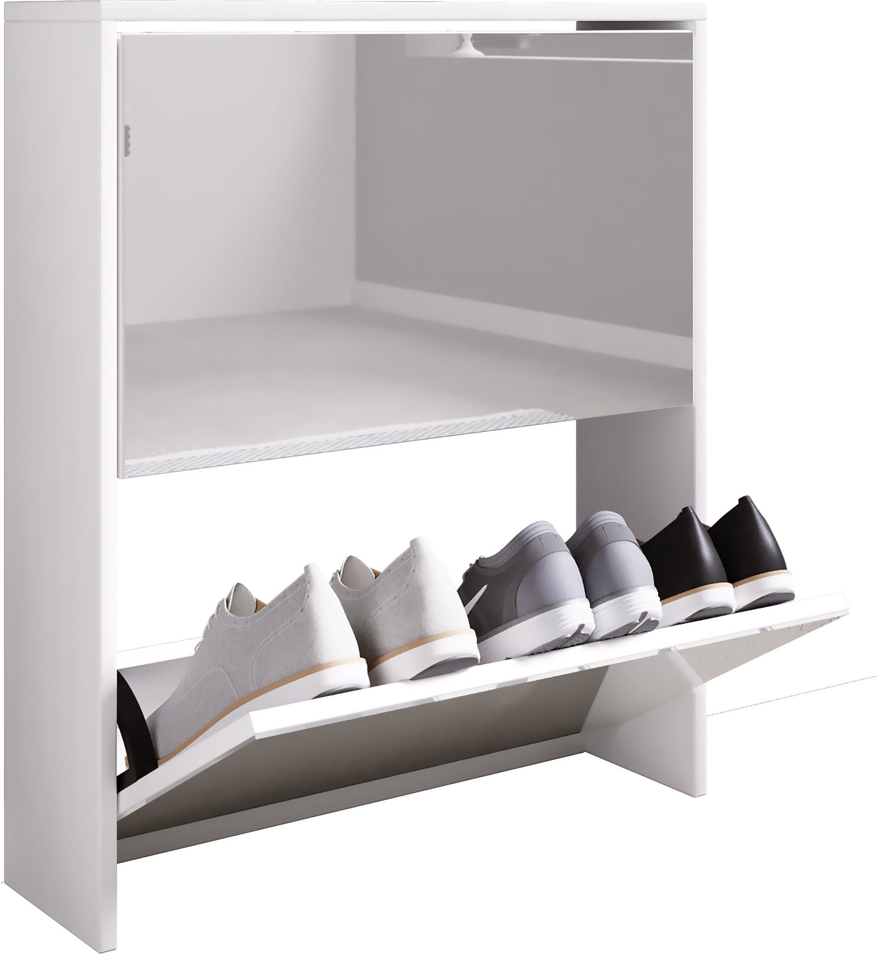 VCM Schuhschrank Holz Schuhschrank Schuhkipper Spiegel Stido L günstig online kaufen