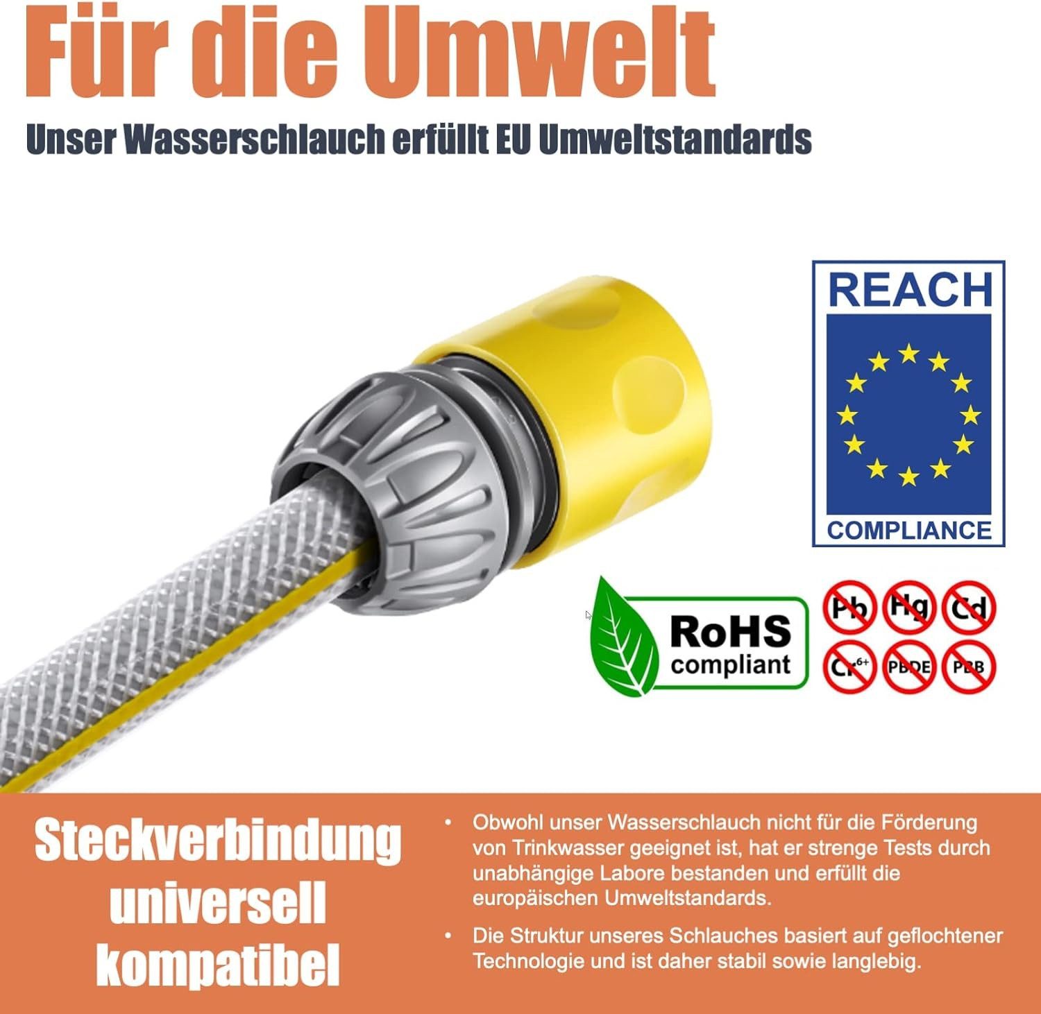 Fanztool Schlauchaufroller Schlauchtrommel 35m 1/2" Extra Lang mit Wandhalterung 180° schwenkbar – Bild 5 von 5