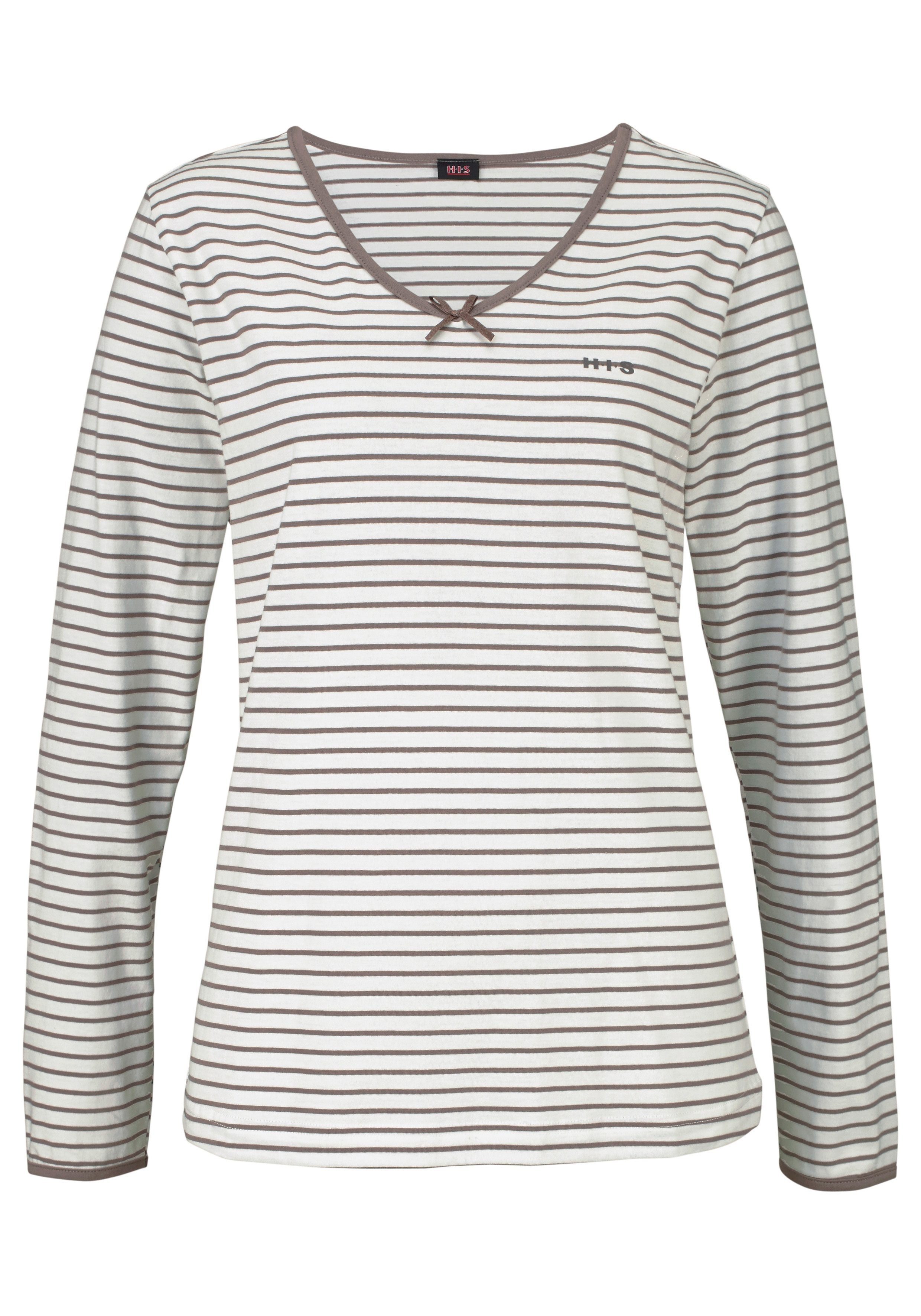 H.I.S Pyjama (Set, 2 tlg) mit garngefärbten Streifen