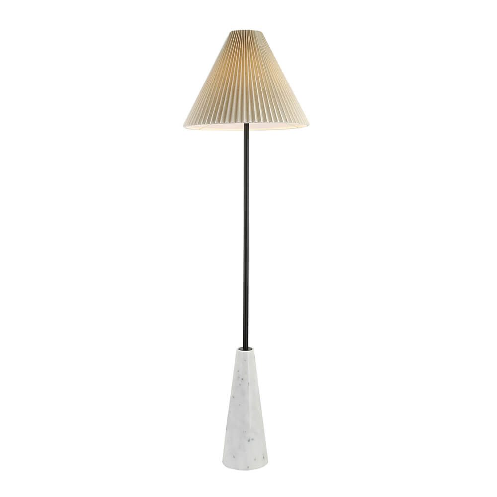 HOME DELUXE Stehlampe KEA in Marmoroptik - Weiß, weiche & blendfreie Beleuchtung, Wohnzimmerlampe – Bild 3 von 3