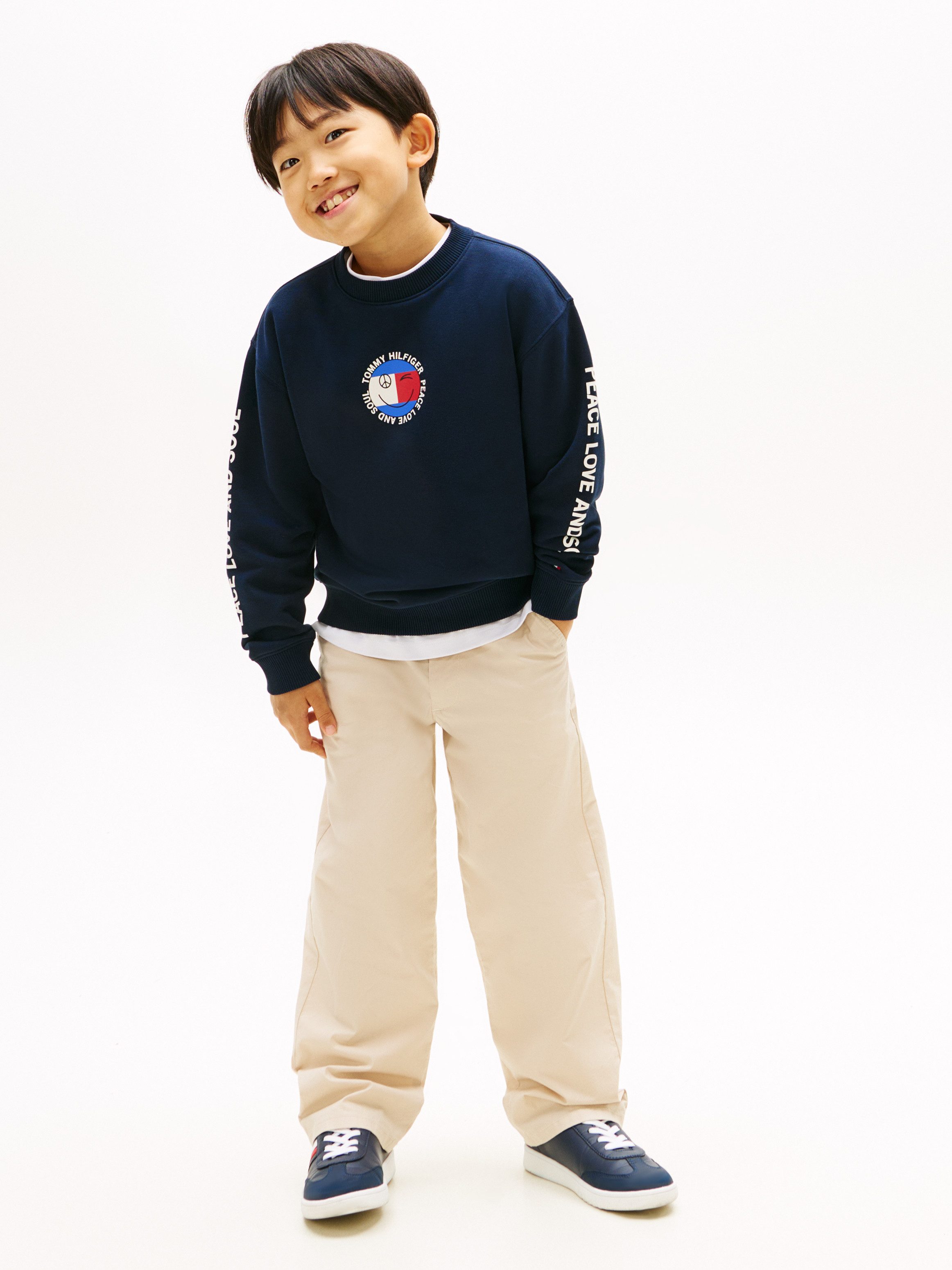 Tommy Hilfiger Sweatshirt FUN FLAG GRAPHIC SWEATSHIRT Kinder bis 16 Jahre, Druck, Rundhals