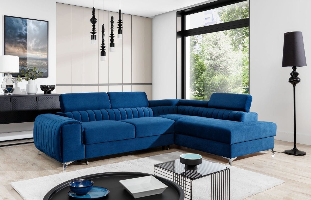 Luxusbetten24 Schlafsofa Designer Sofa Tirenni, mit Schlaf- und Klappfunktion