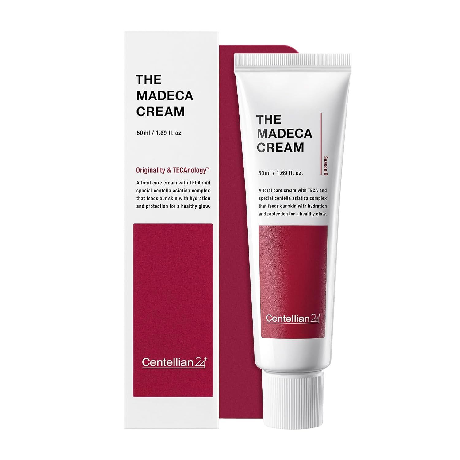 Centellian24 Tagescreme The Madeca Cream Season 6 50ml – Centella Asiatica Feuchtigkeitscreme mit TECA, Niacinamide & Ceramiden – reichhaltige K-Beauty, Gesichtscreme für trockene und sensible Haut