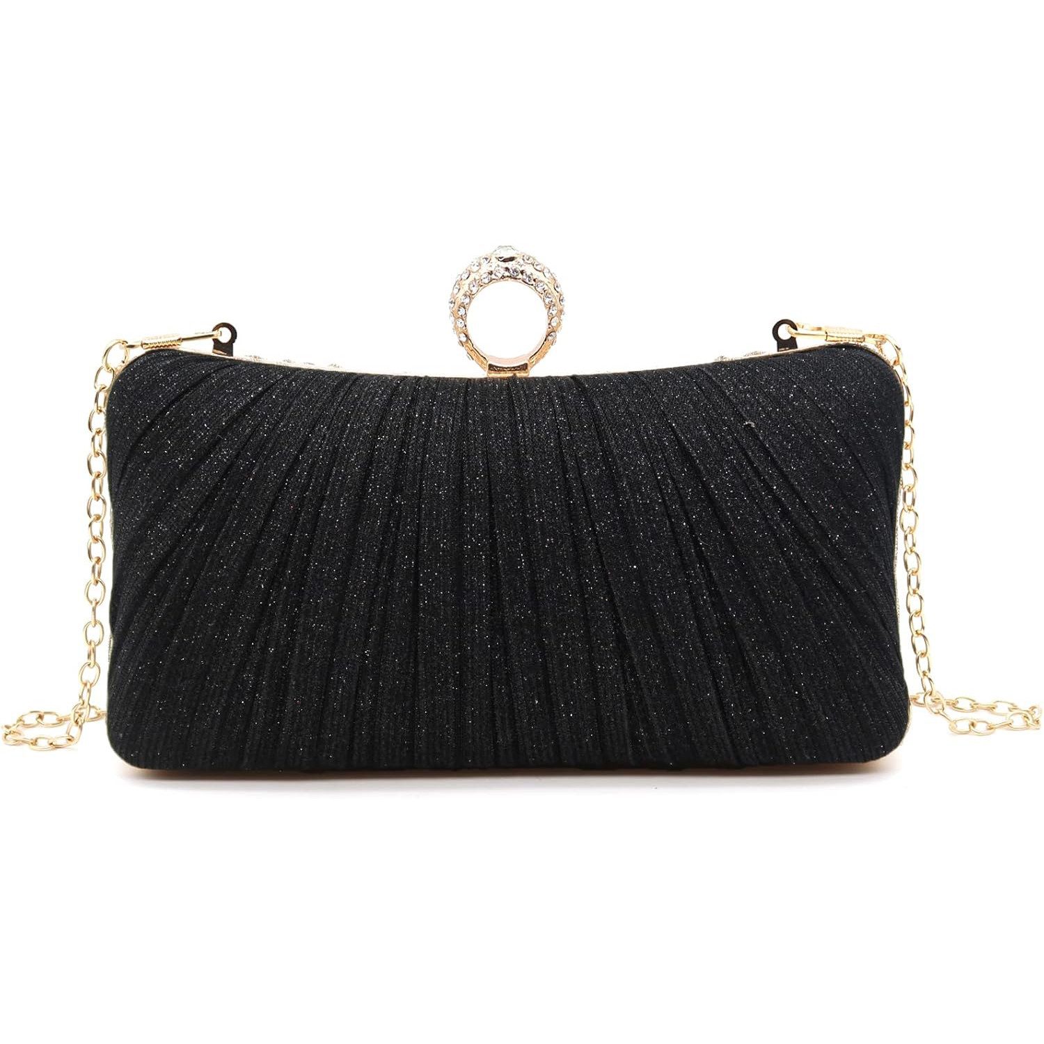 nsihing Abendtasche Damen Mode Abendtasche: Falten Handtasche, Glitzer Abendtasche, ideal für Brauthochzeiten, Bälle und Cocktailpartys