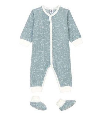 Petit Bateau Strampler Petit Bateau Frottee Anzug mit Schühchen allover Bären