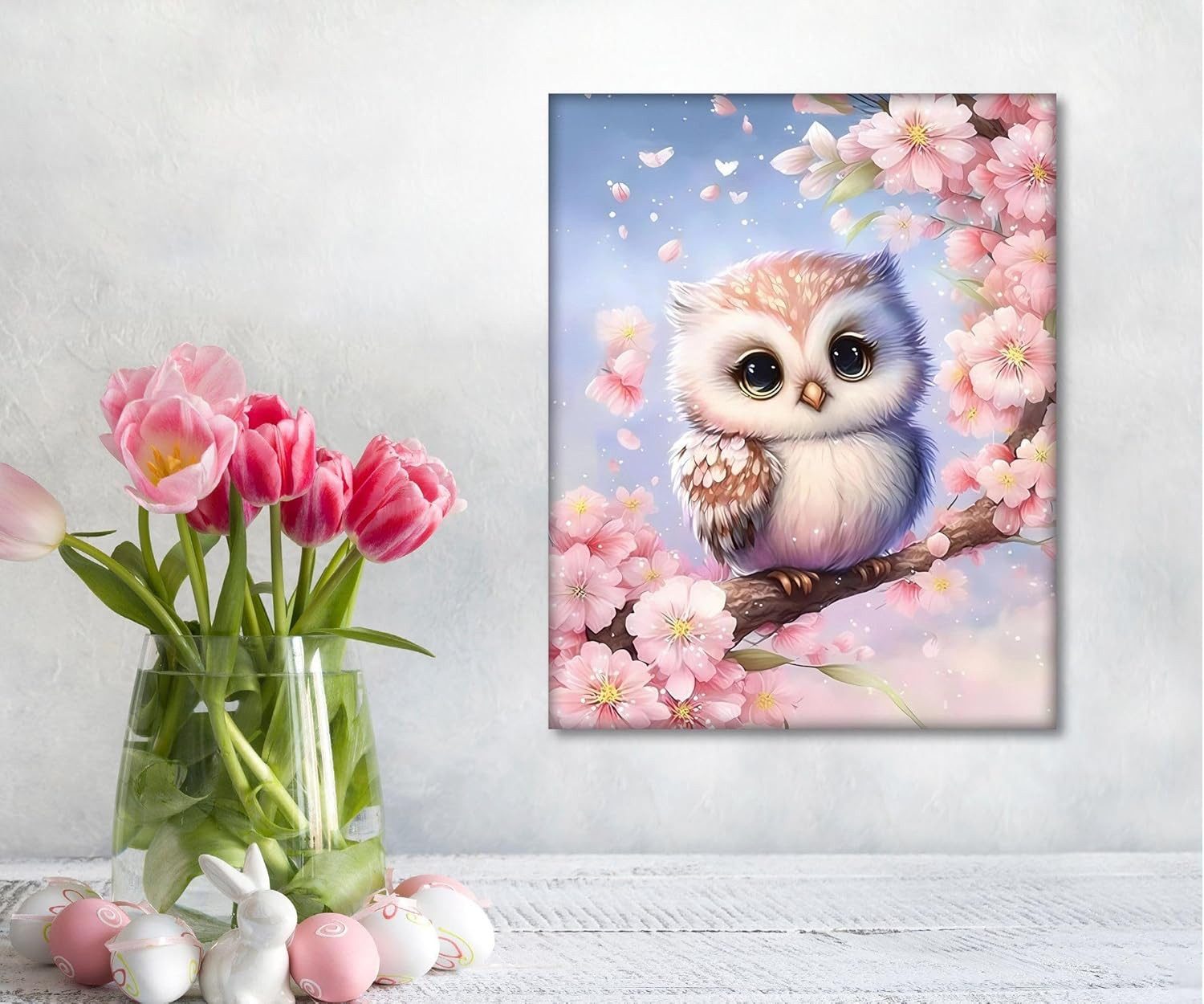 Weltbild Malen nach Zahlen Diamond Painting "Eulenbaby" 30 x 40 cm