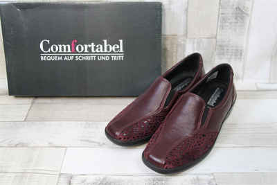 Comfortabel Comfortabel Damen Slipper bordo mit seitlichen Strech-Einsätzen, herau Ballerina