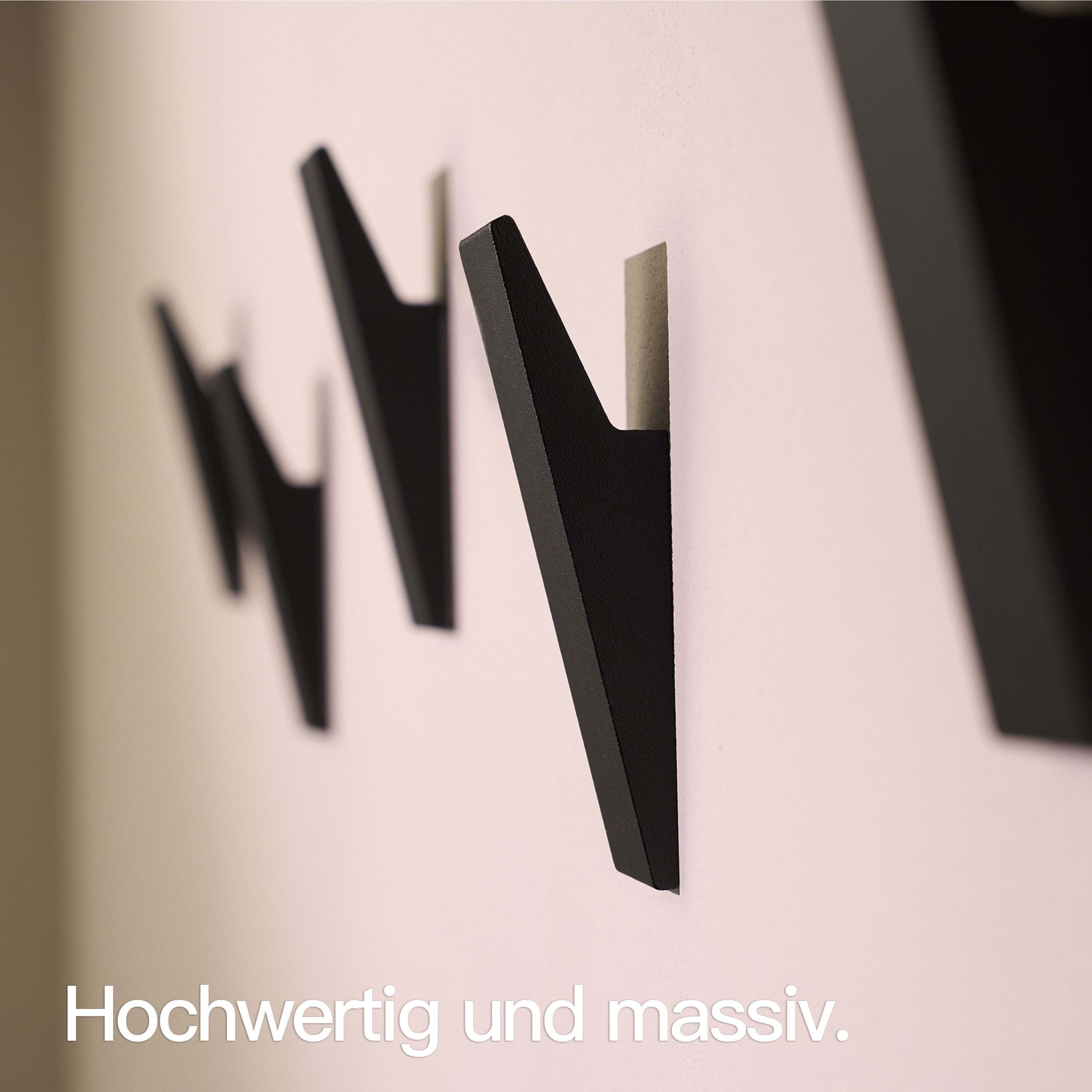 Designfabrik Hamburg Garderobenhaken Set mit versteckter Verschraubung (4 St)