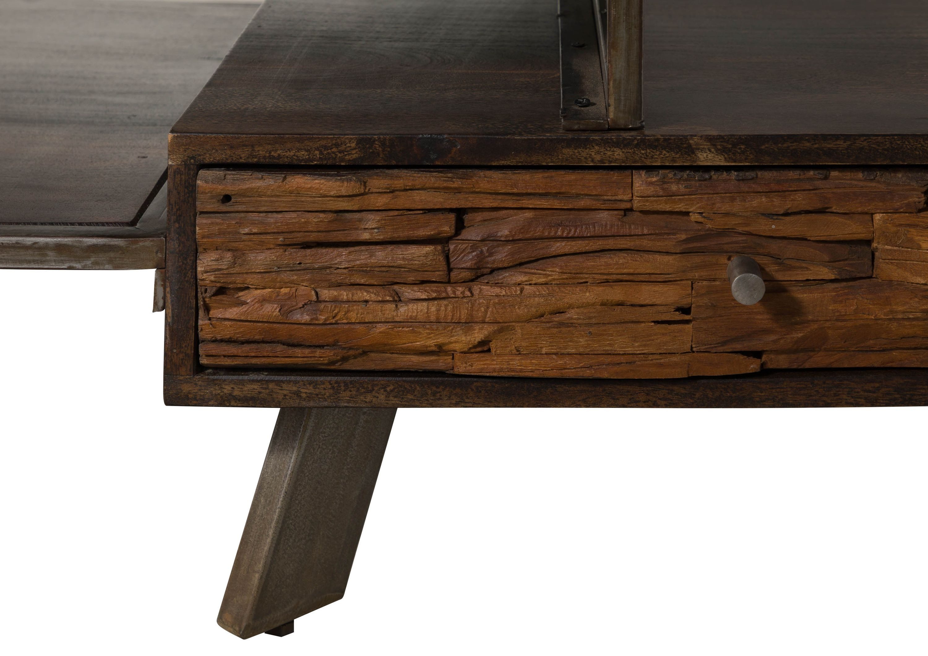 Massivmoebel24 Couchtisch SEVILLA (Massivholz, Massivholztisch), Akazie / Altholz 135x70x45 braun lackiert SEVILLA #27