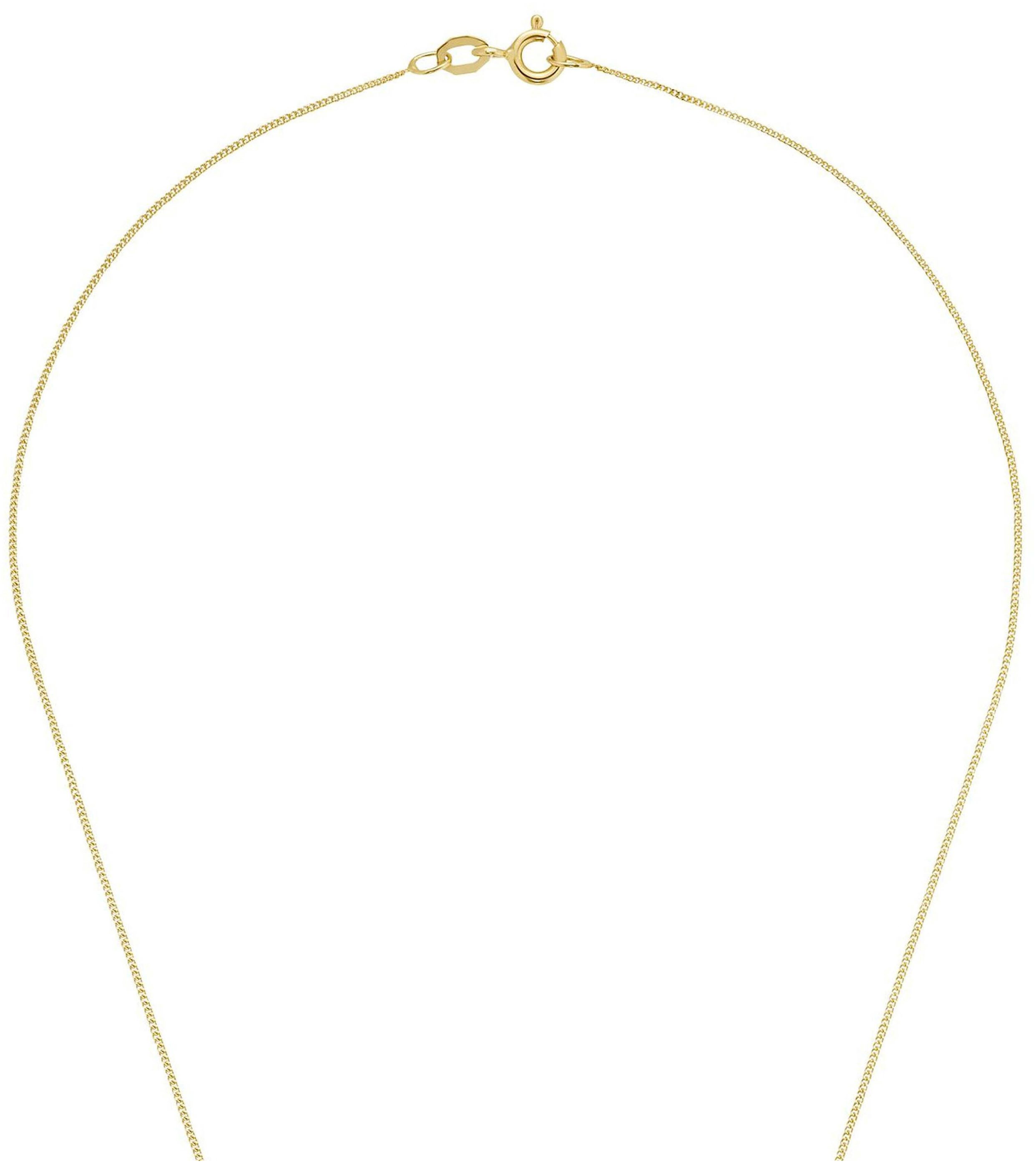 Amor Kette mit Anhänger Schmuck Geschenk Halskette Herz LIEBE 2014209 Gold 375, mit Zirkonia (synth)