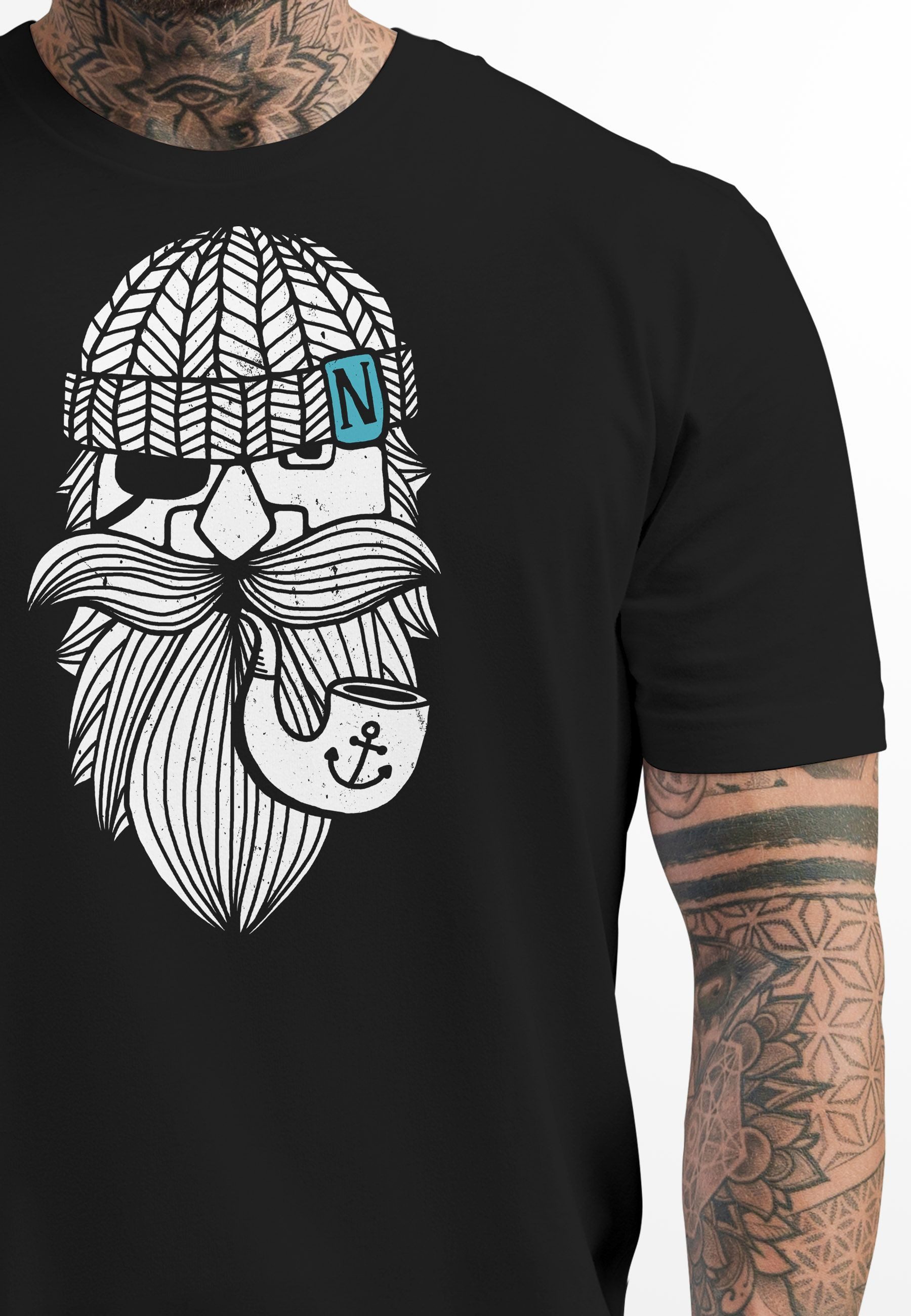 Neverless Print-Shirt Herren T-Shirt Printshirt Seemann günstig online kaufen