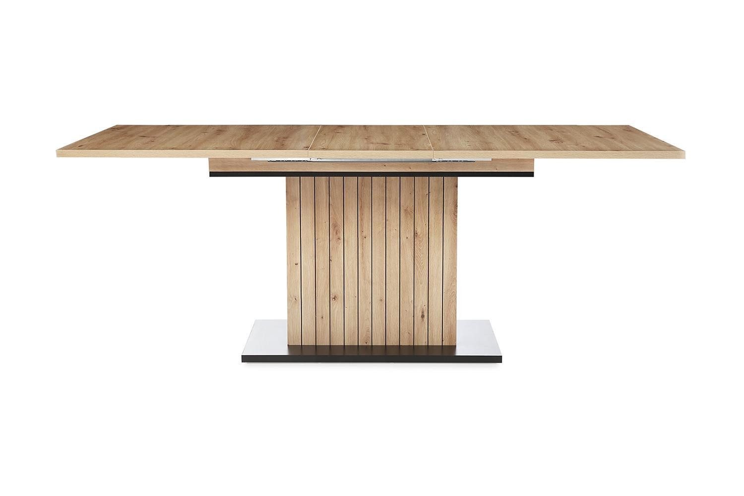 Procom Esstisch HAMELN, Ausziehbar, Artisan Eiche Dekor, Anthrazit, Synchronauszug, B 160/200 x H 76 x T 90 cm