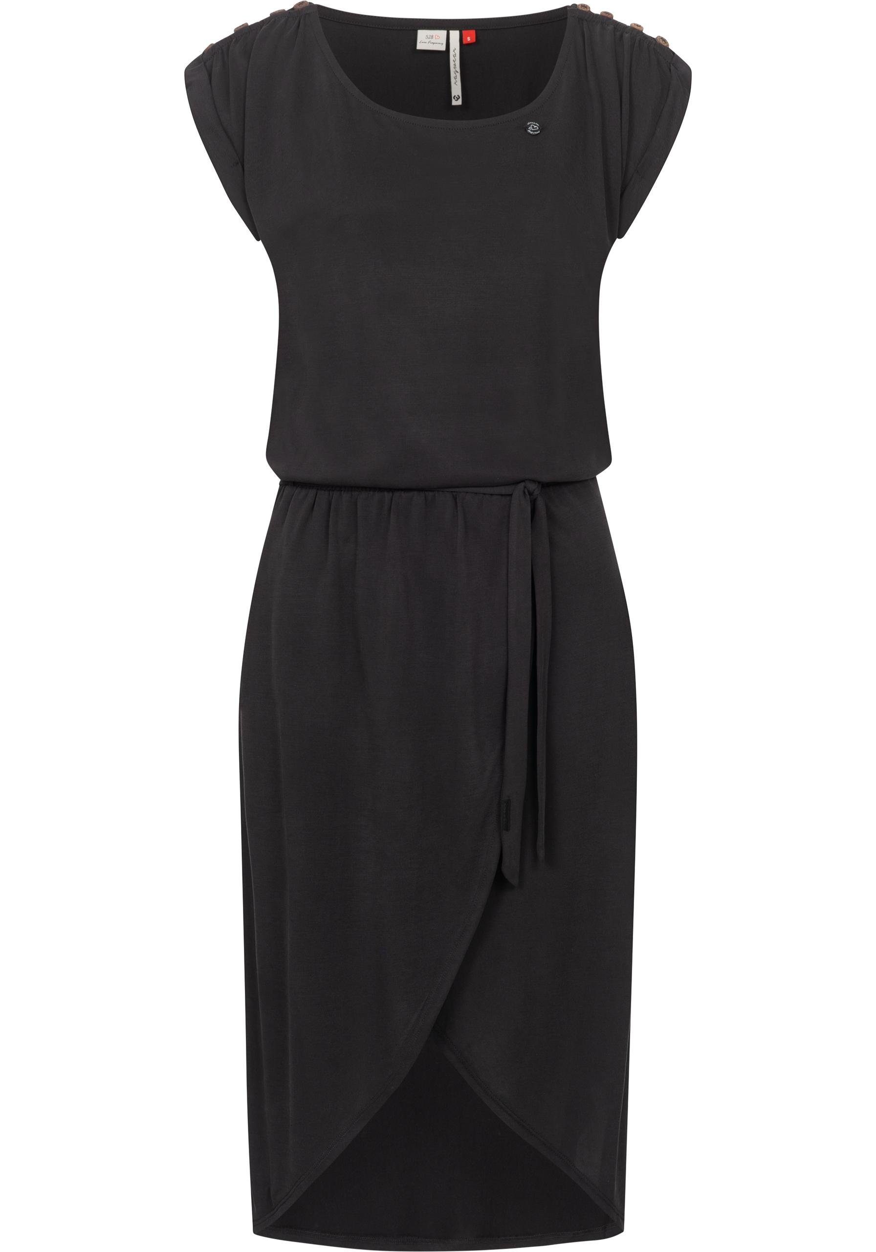 Ragwear Jerseykleid Ethany stylisches, langes Shirtkleid mit Bindegürtel