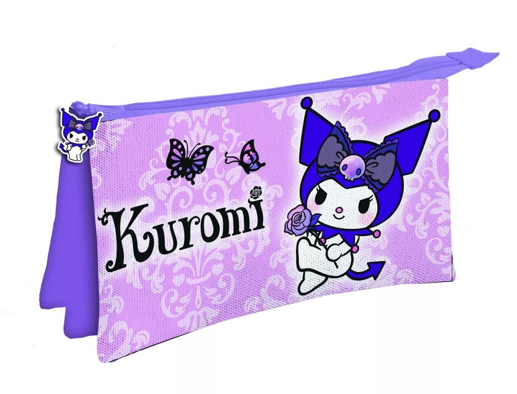 Hello Kitty Federmäppchen Hello Kitty Kuromi Federmäppchen mit 3 Fächern 22 cm