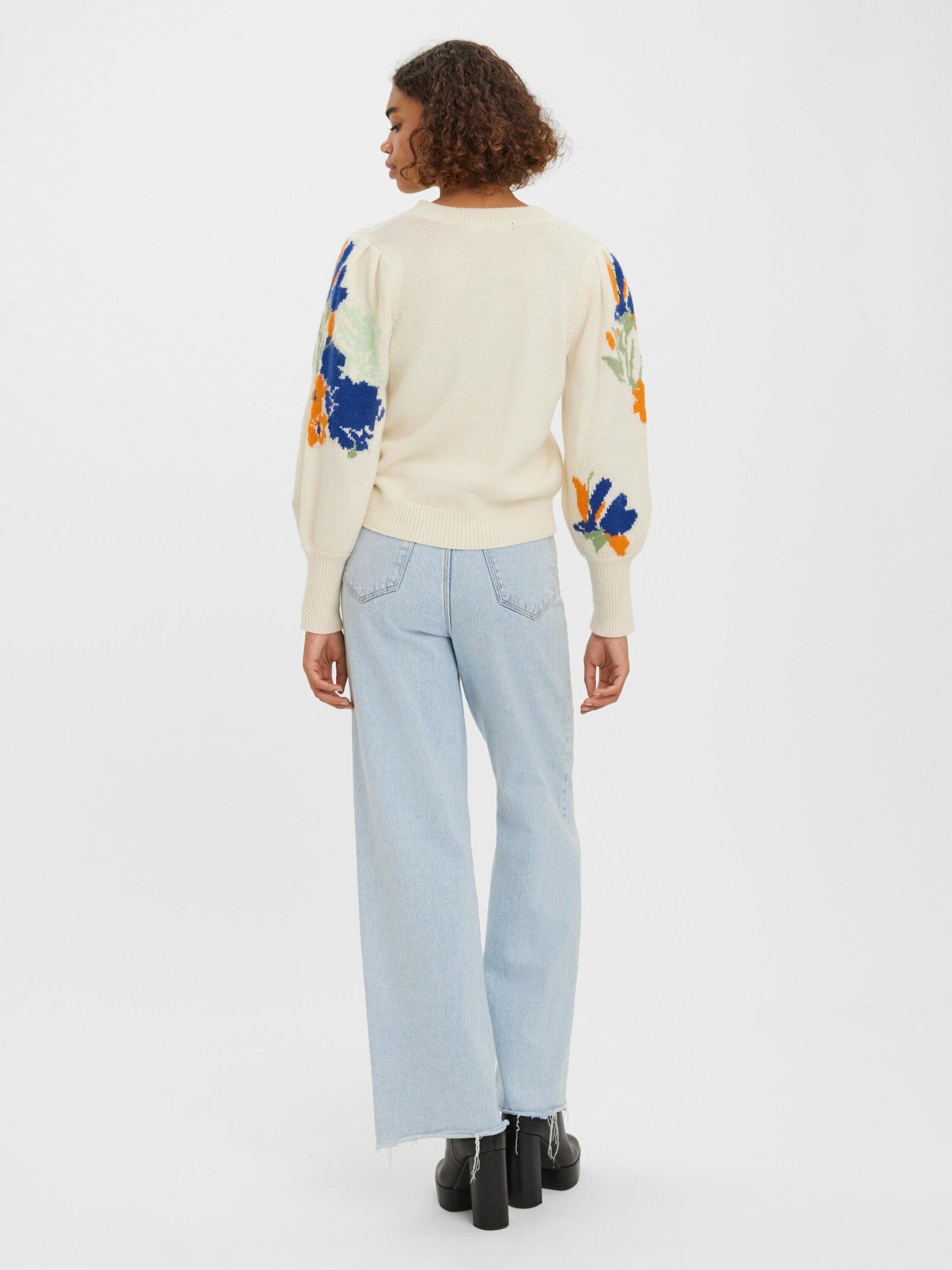 Vero Moda Strickpullover FOILAGE (1-tlg) Falten