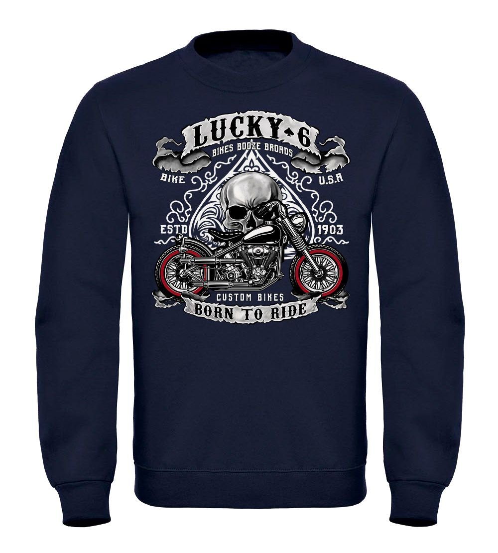 MoonWorks Sweatshirt Sweatshirt Herren Biker Lucky günstig online kaufen