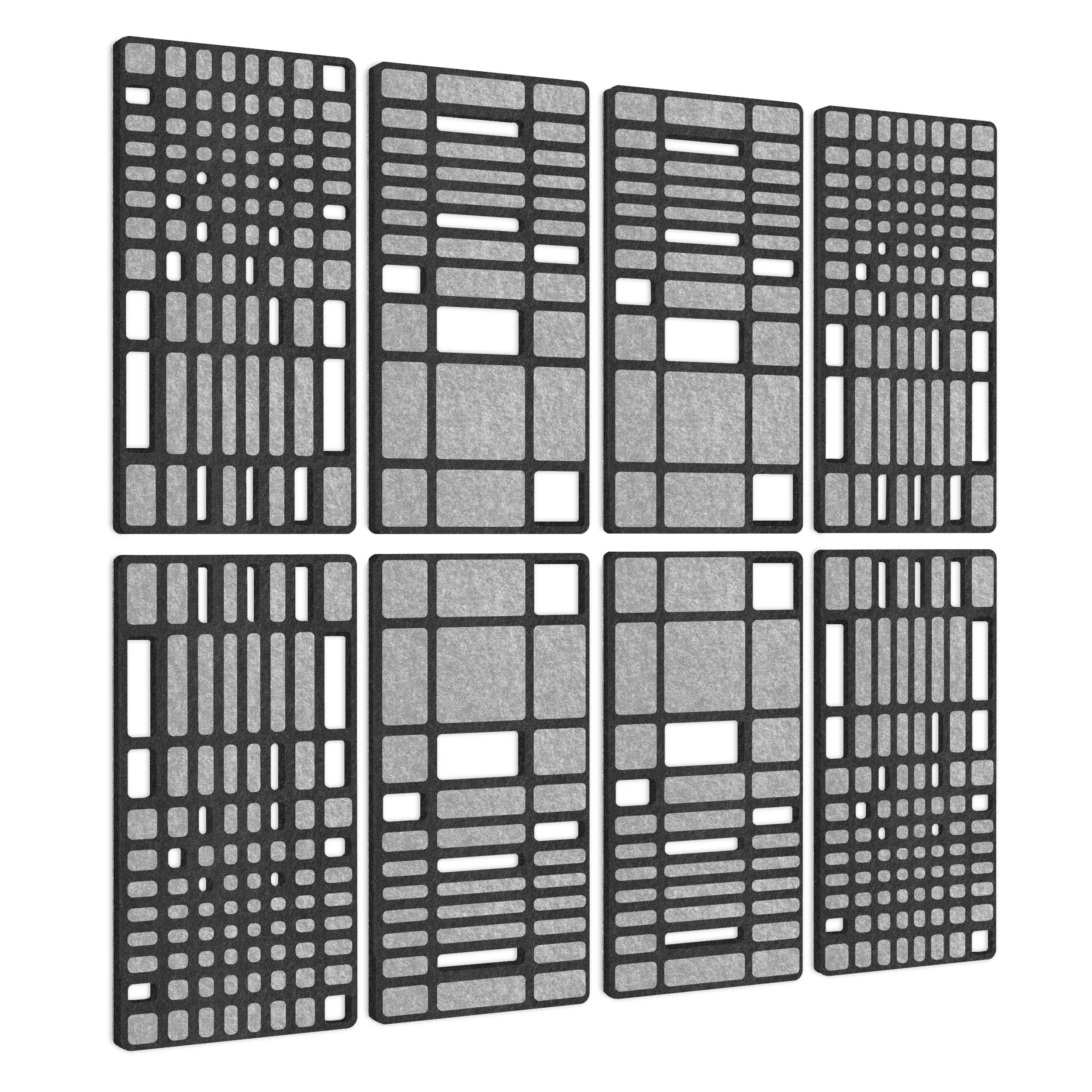 platino24 Schallschutzpaneel platino24 „MANHATTAN“ 8er-Set Akustik-Objekt