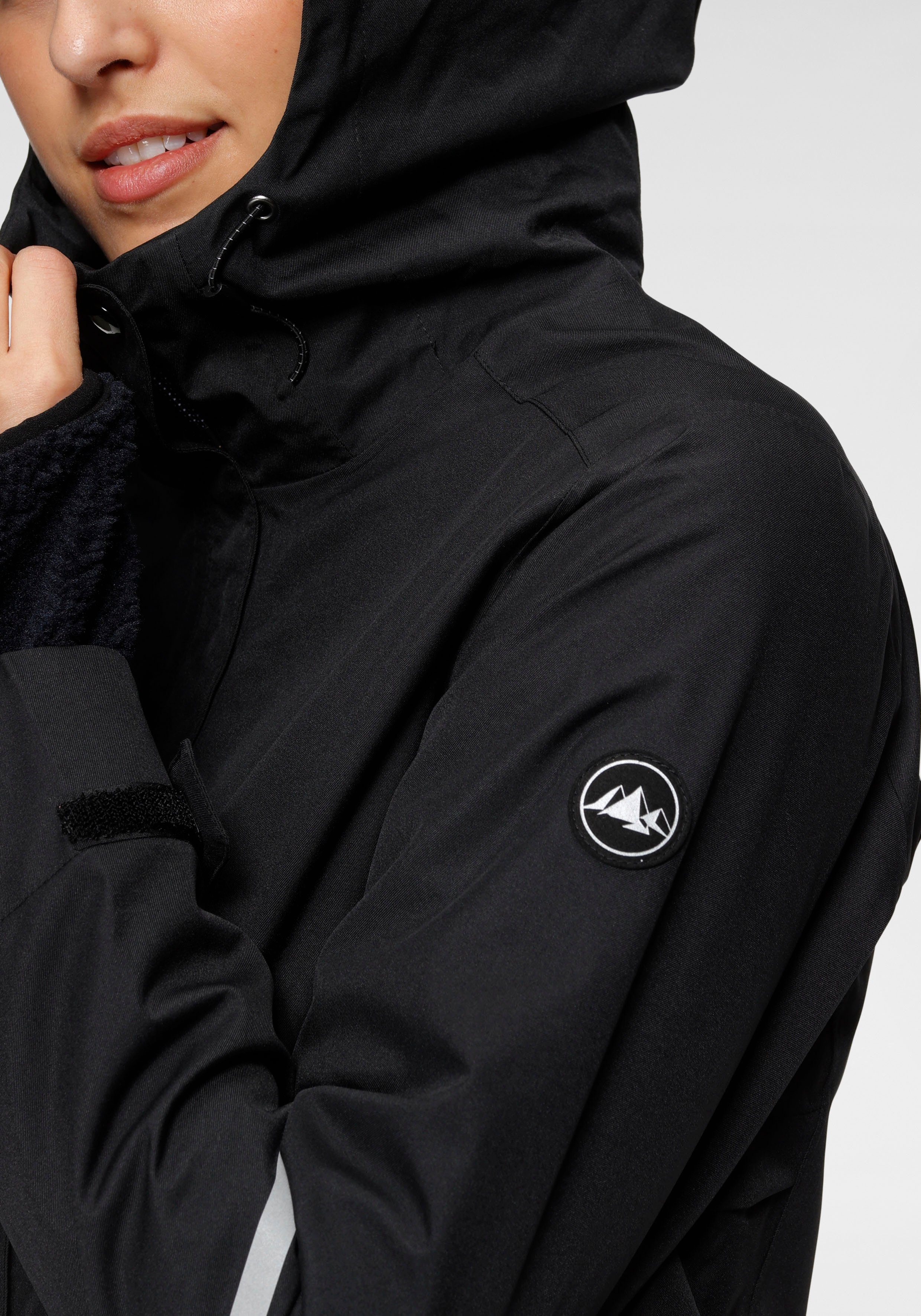 Polarino Regenjacke für Übergang und Regenwetter, mit regulierbarem Elastikband