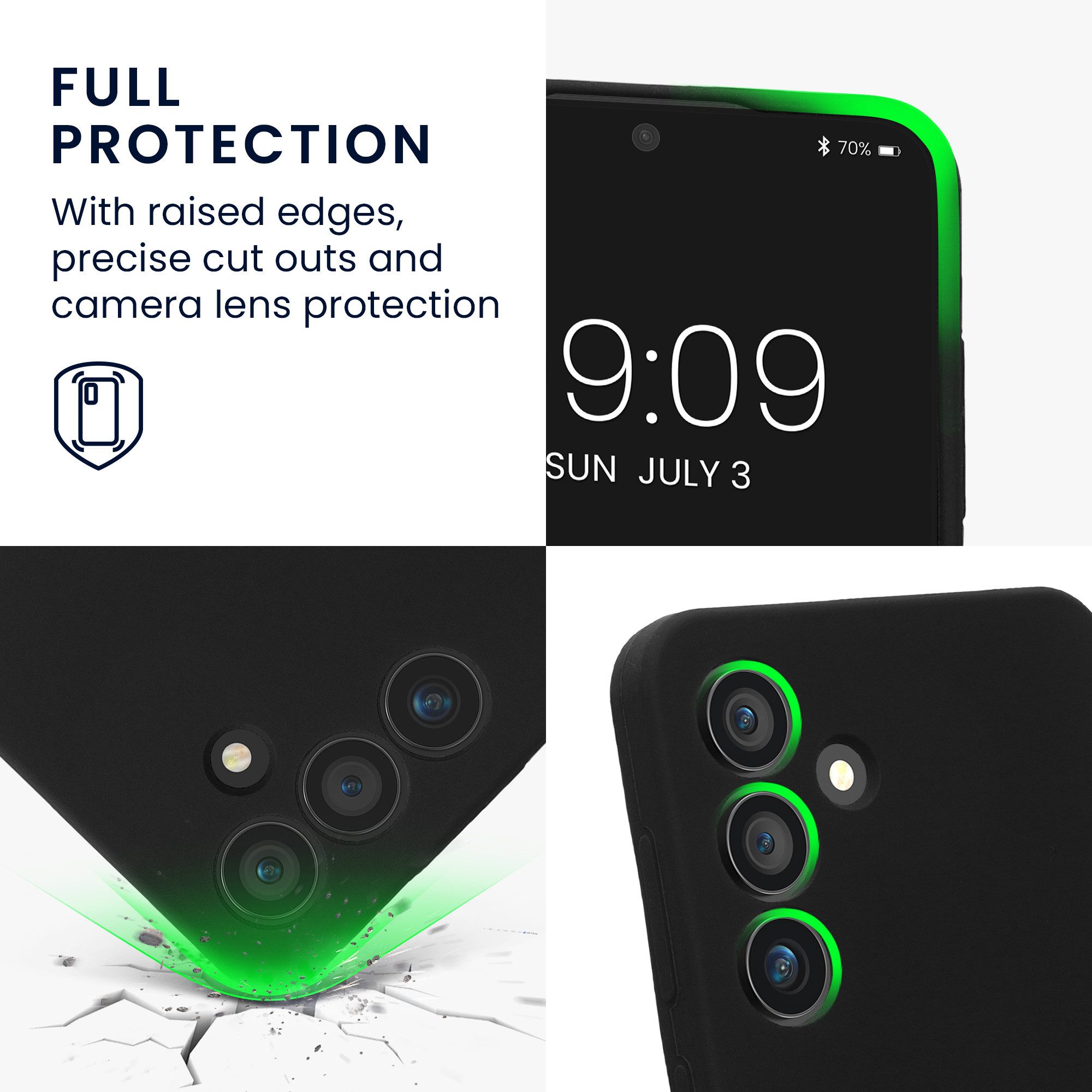 kwmobile Handyhülle Handyhülle für Samsung Galaxy S24 Hülle, Hülle Silikon gummiert - Handyhülle - Handy Case in Schwarz