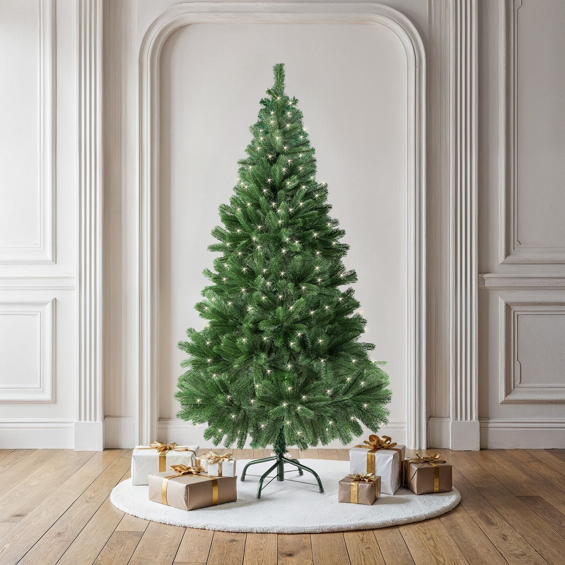 tectake Christbaumkerzen LED-Lichterkette, warmweiß