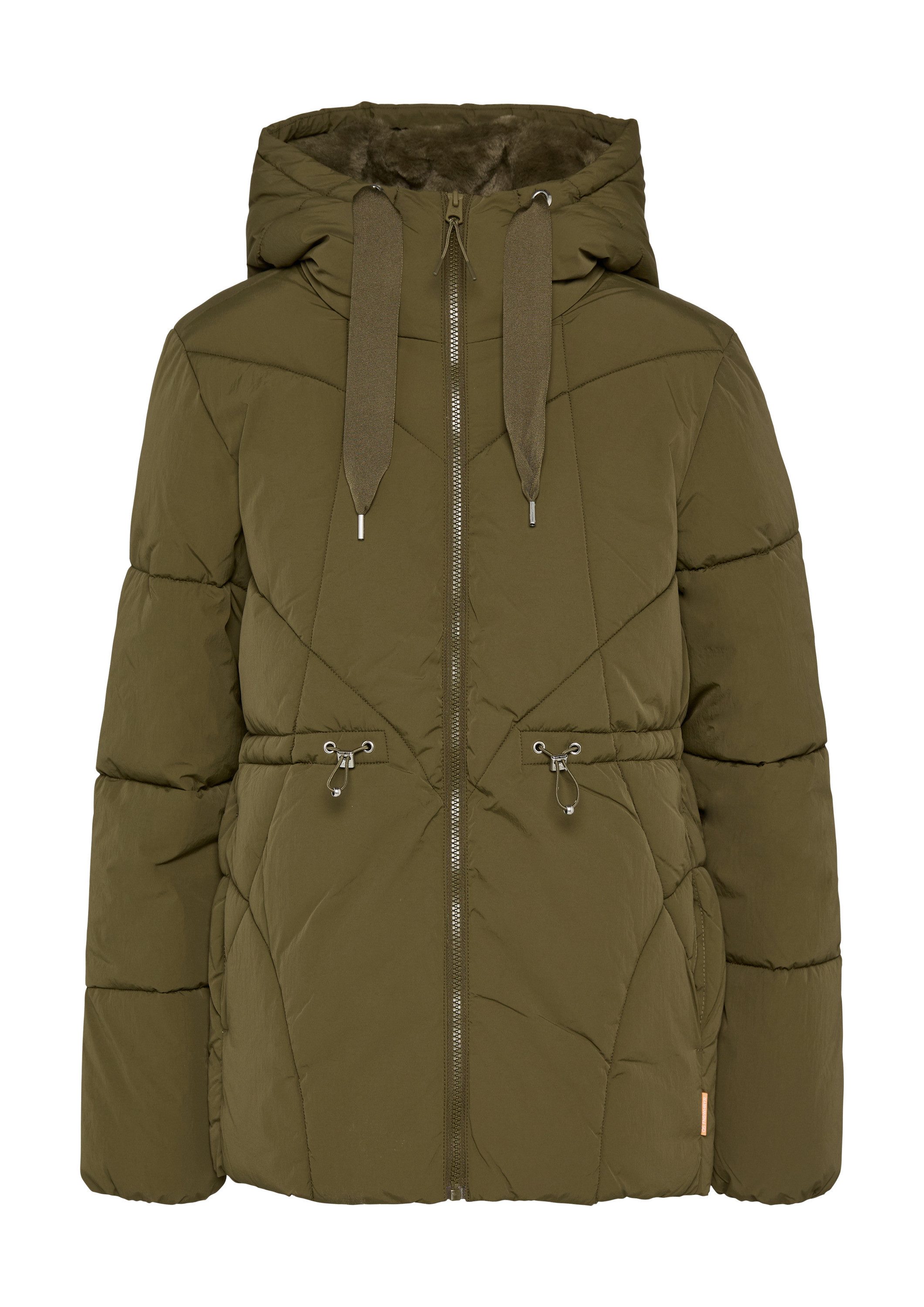 QS Winterjacke Outdoor-Jacke Wattierte Jacke mit verstellbarem Gummizug günstig online kaufen