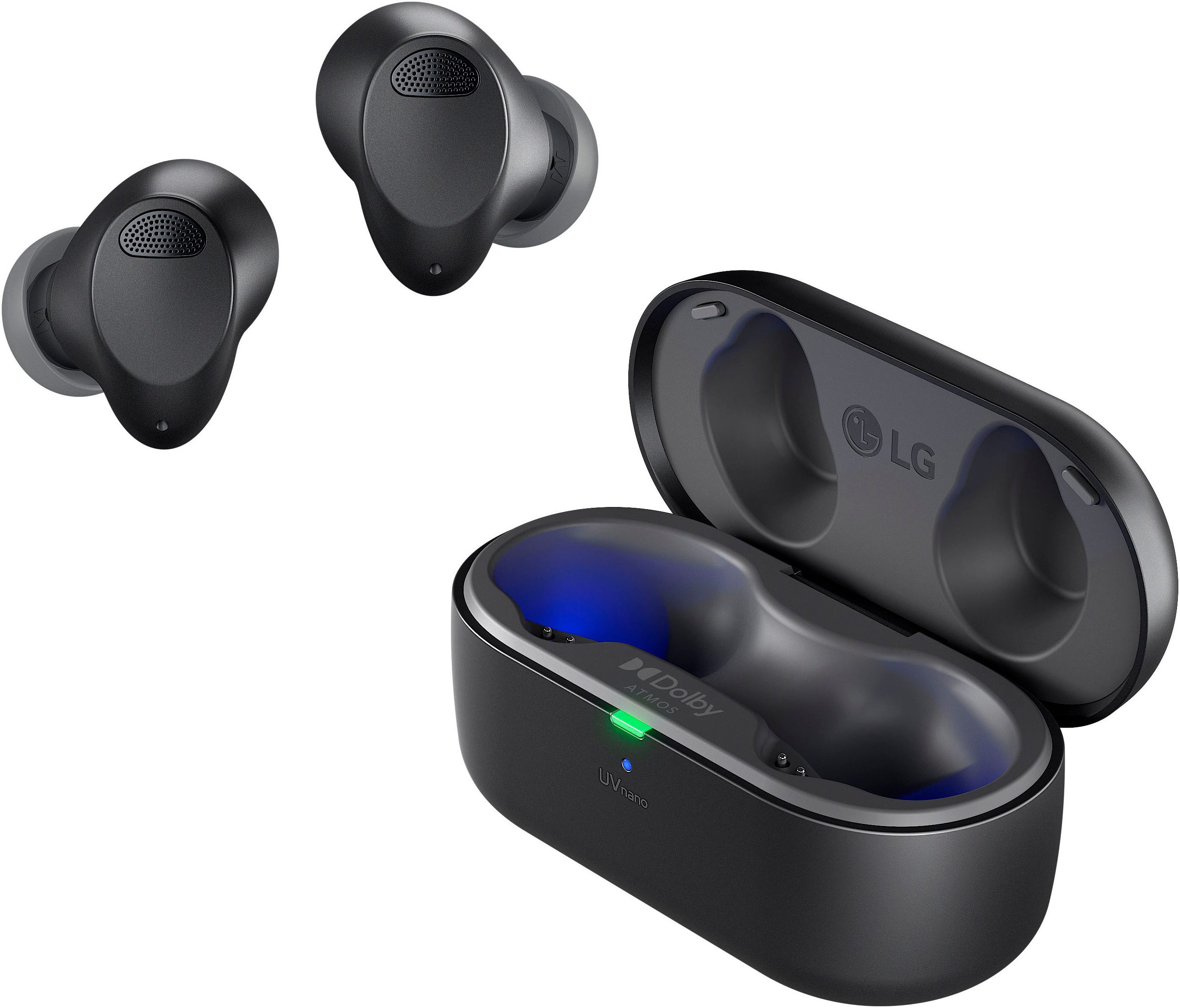 LG TONE Free T90S wireless In-Ear-Kopfhörer (Active Noise Cancelling (ANC), LED Ladestandsanzeige, UV-Reinigung, kompatibel mit Siri, Google Assistant, Siri, Bluetooth, aptX Bluetooth)