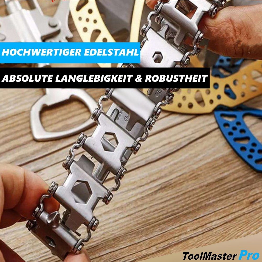 MAVURA Werkzeug, Silber/ Multitool Armband ToolMasterPro Geschenk! Edelstahl perfekte Armband (29in1) Männer das Mann