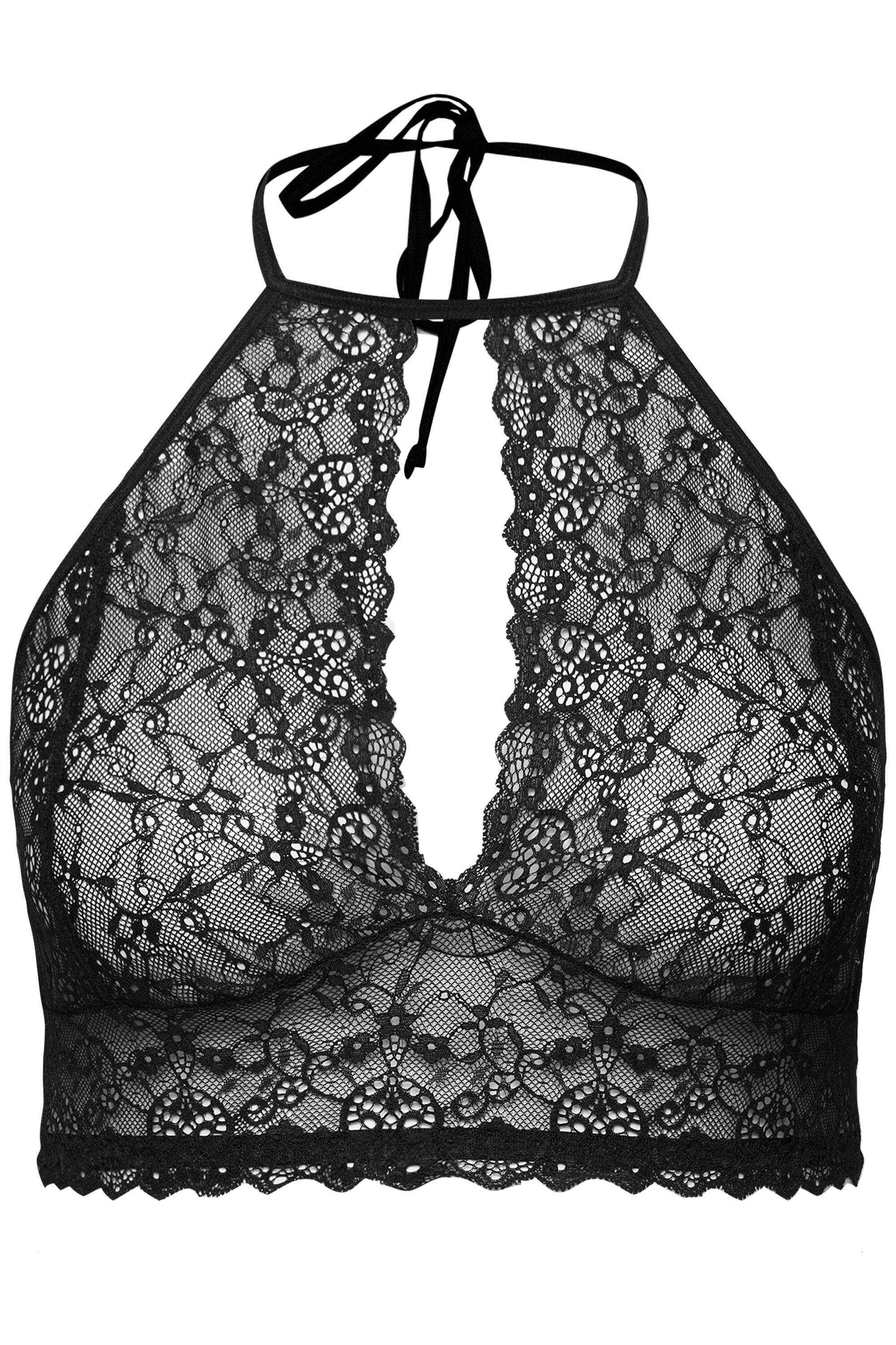 BH-Hemd Bralette SpitzeNackenschnürung