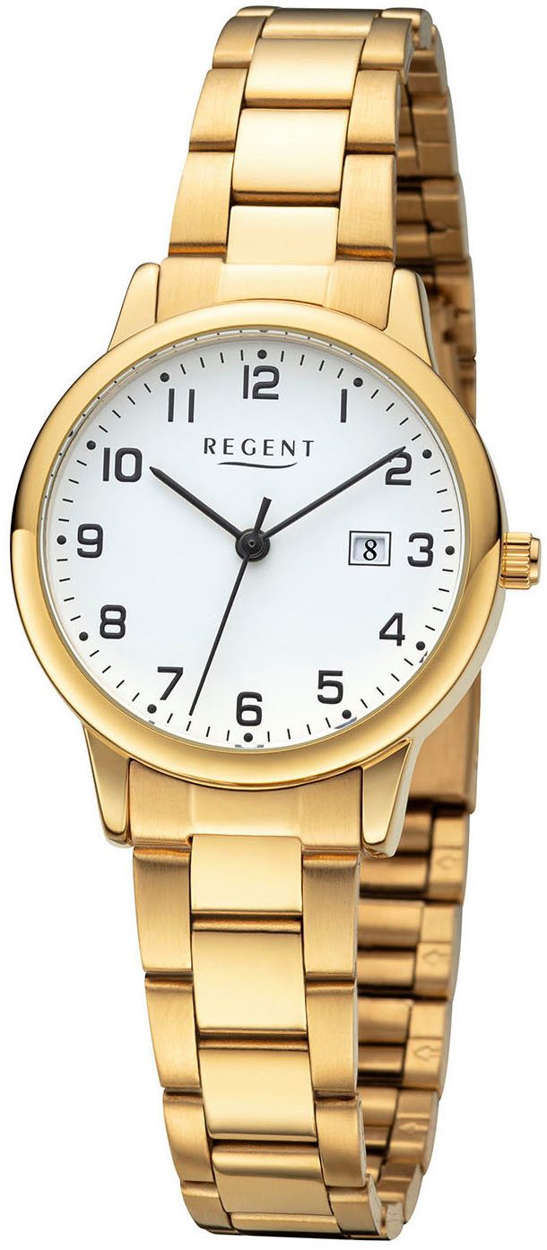 Regent Quarzuhr, Armbanduhr, Damenuhr, Datum, analog