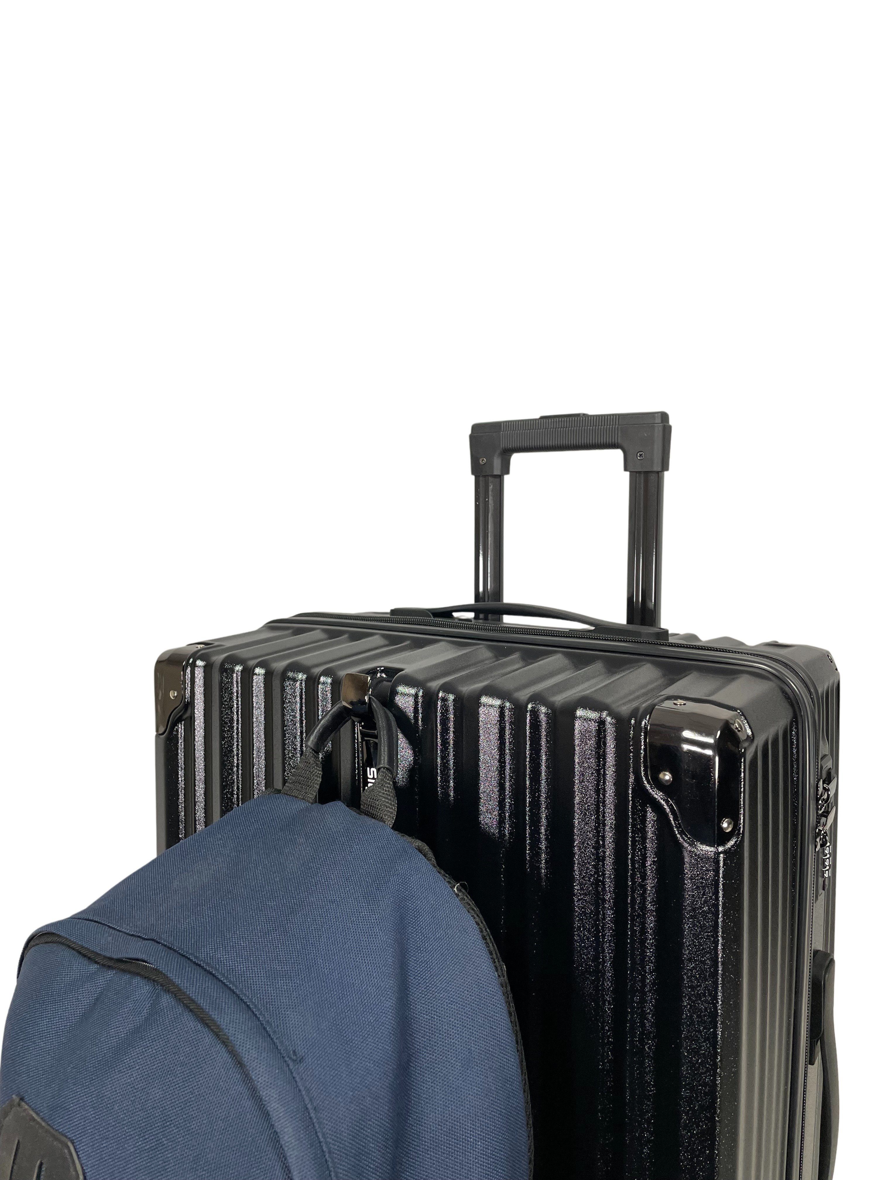 SIGN German Design Trolley Reisekoffer Hartschalen-Koffer, 360° Zwillingsrollen M/L/XL, Netztasche auf der Rückseite