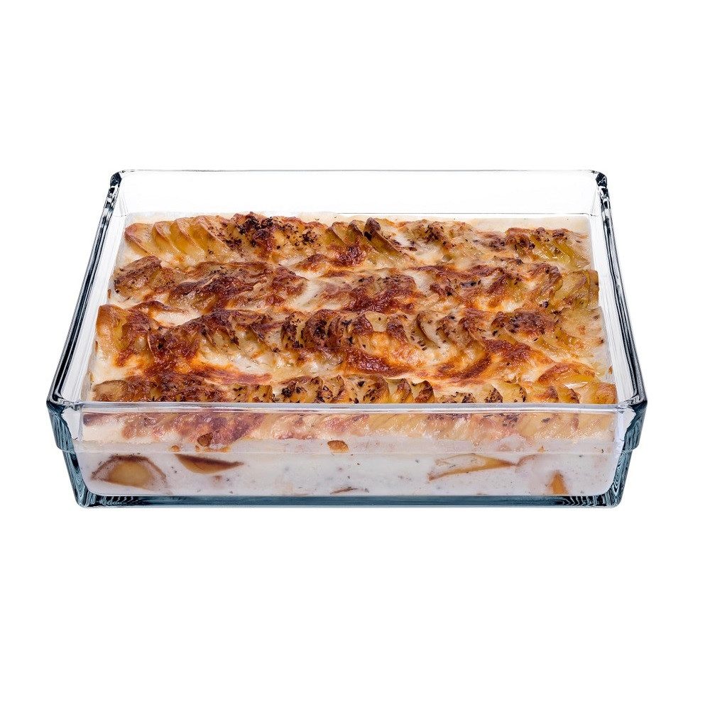 Pasabahce Auflaufform Pasabahce Borcam Backform 28,7x28,7x6,5 cm, Borosilikatglas