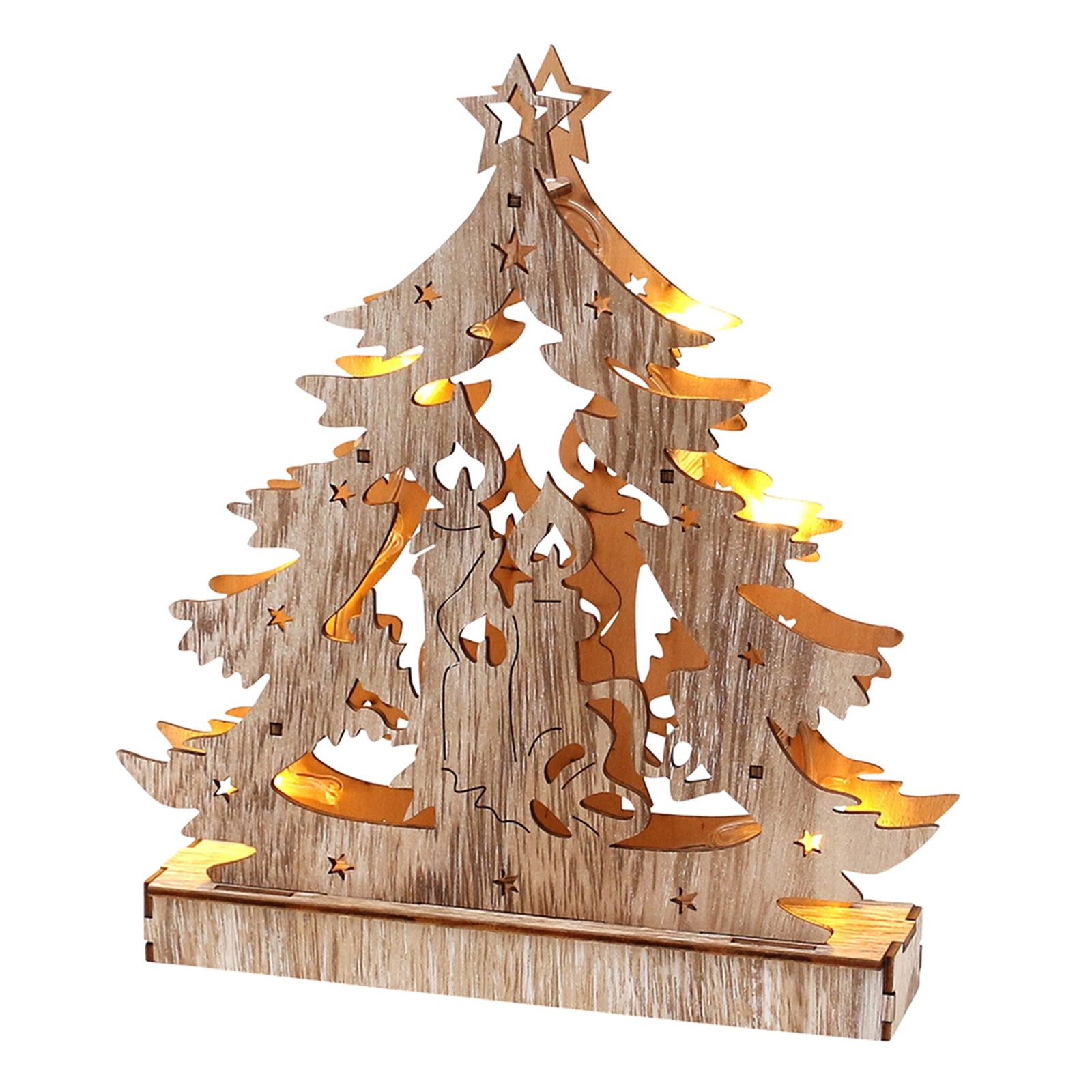 SIGRO Schwibbogen Holz Lichterecke, LED Kerzen (1-tlg)