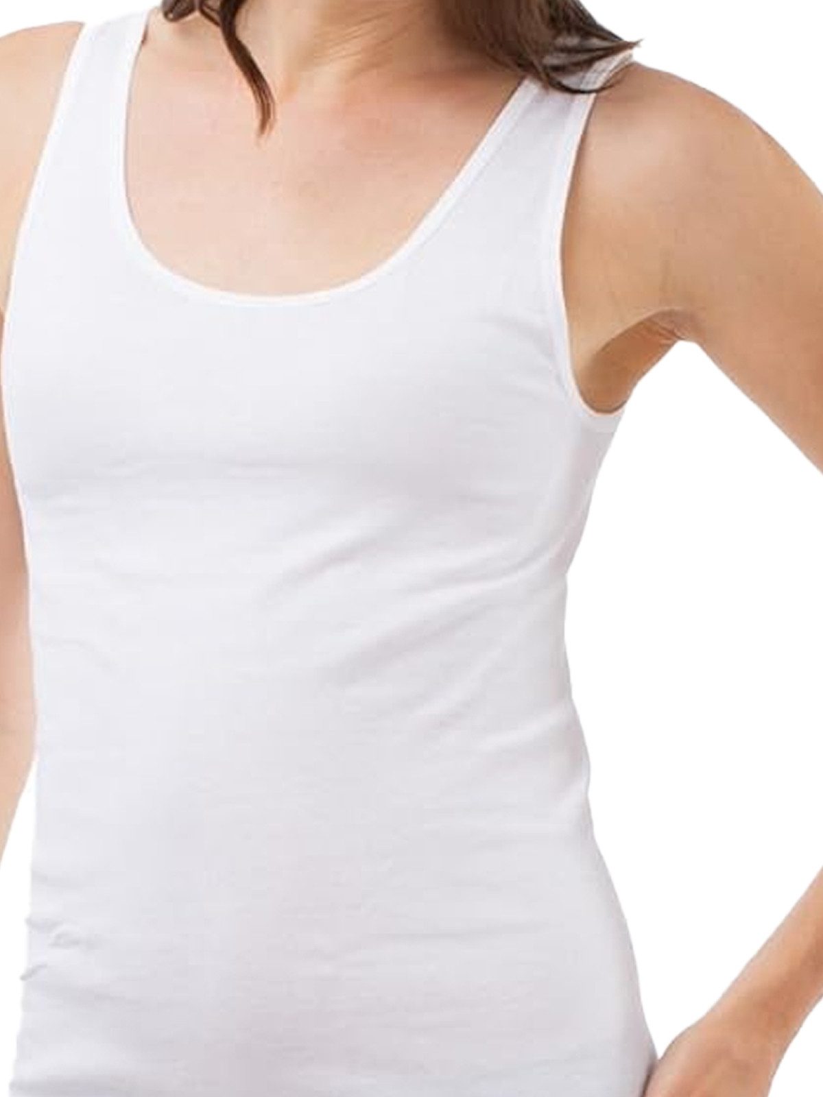 Schöller Achselhemd 15er Pack Damen Achselhemd Baumwolle (Packung, 15-St) -