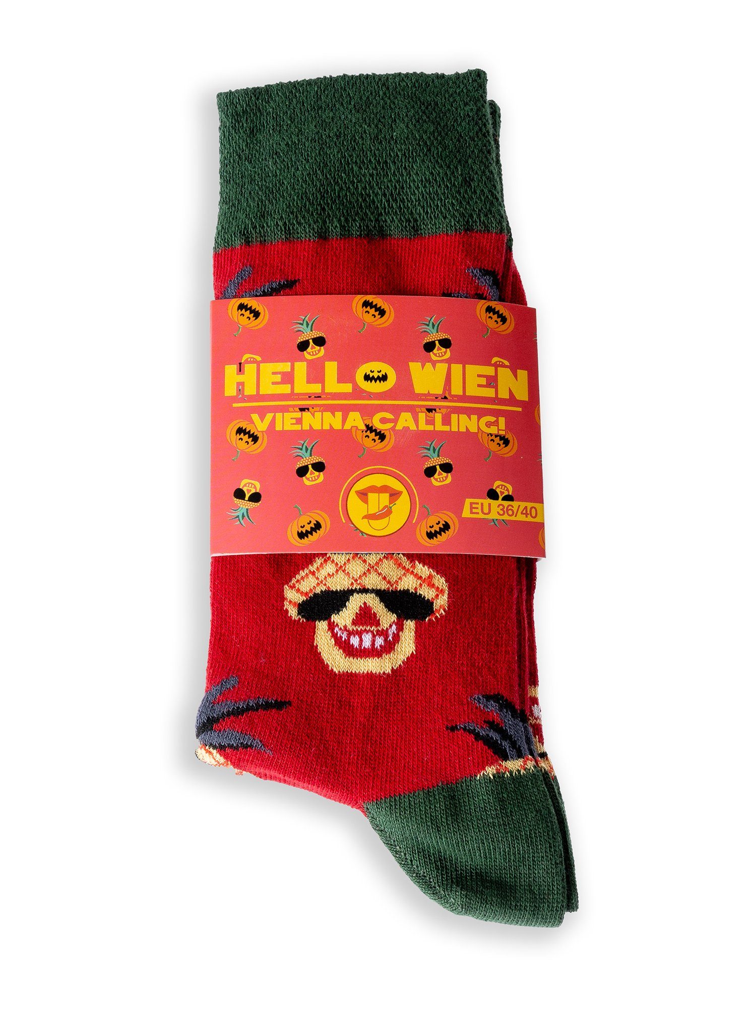 Lifestyle Freizeitsocken Socks Hellowien Leisure Banderole Chili