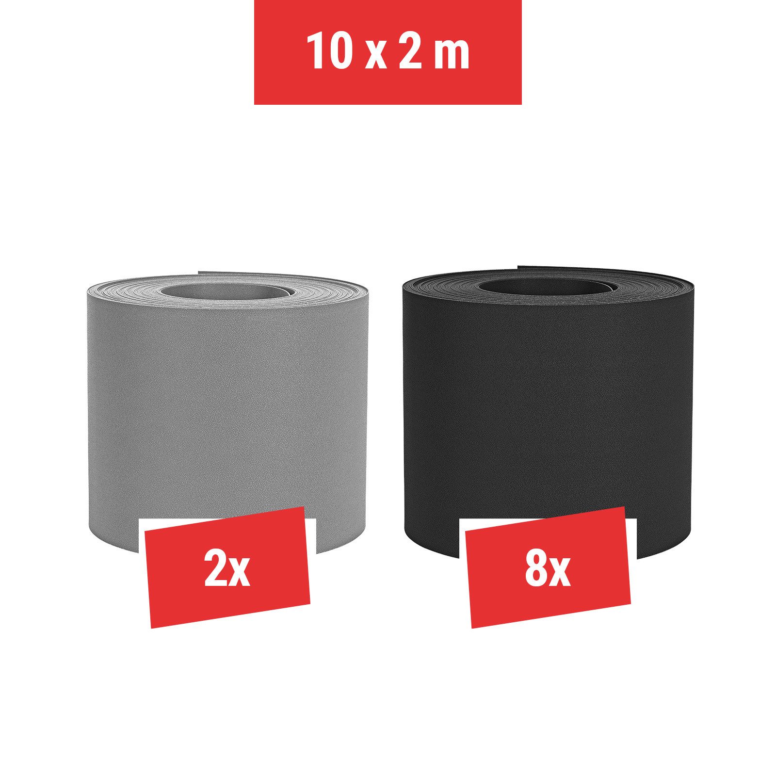 Arvotec Смуги конфіденційності Смуги конфіденційності 10x 200 cm verschiedene Farben, keine Klemmschienen nötig